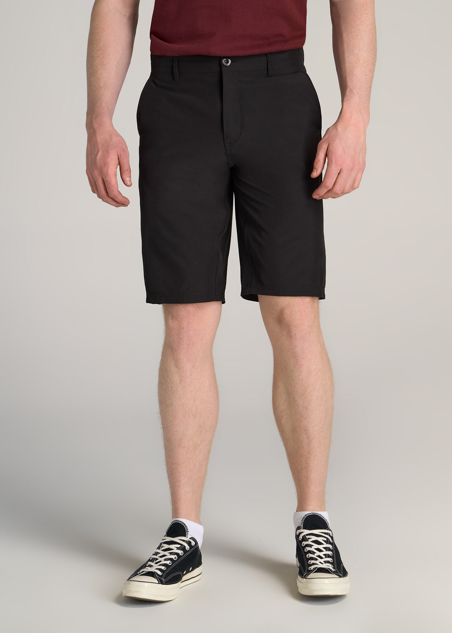    American-Tall-Men-Hybrid-Shorts-Shorts-Black-front