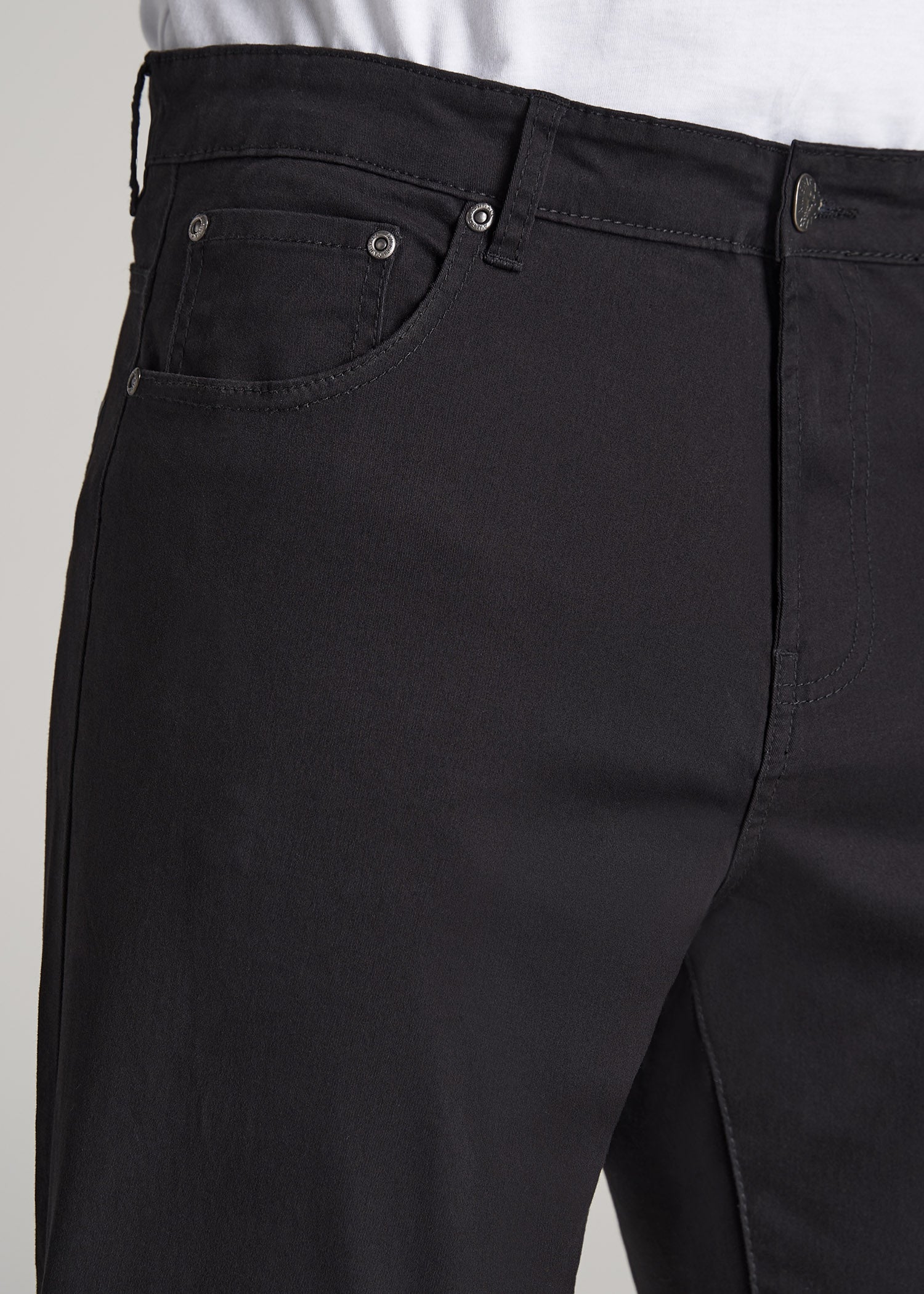 Tall Men Five-Pocket J1 Tall Pants Straight Black | For American Leg
