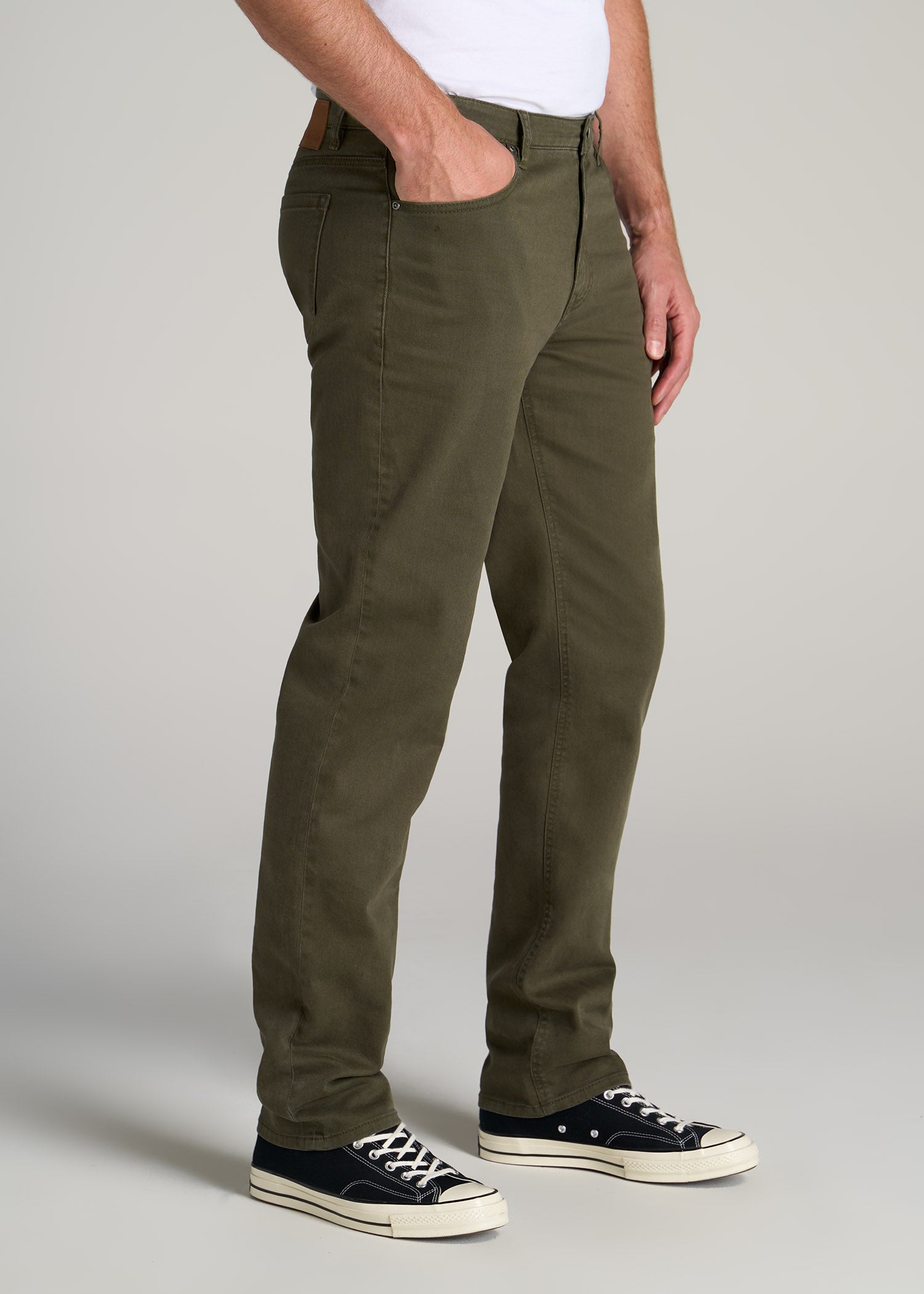 American-Tall-Men-J1-Jeans-Olive-Green-Wash-side