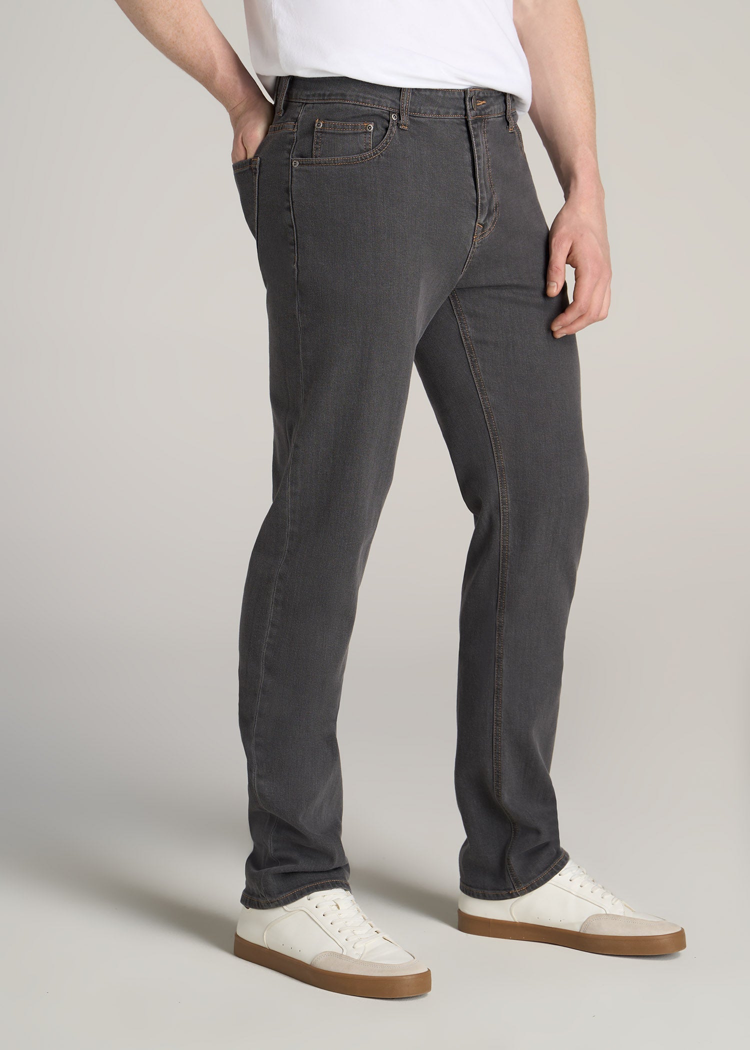 Grey Denim J1 Straight Leg Tall Men's Jeans | American Tall