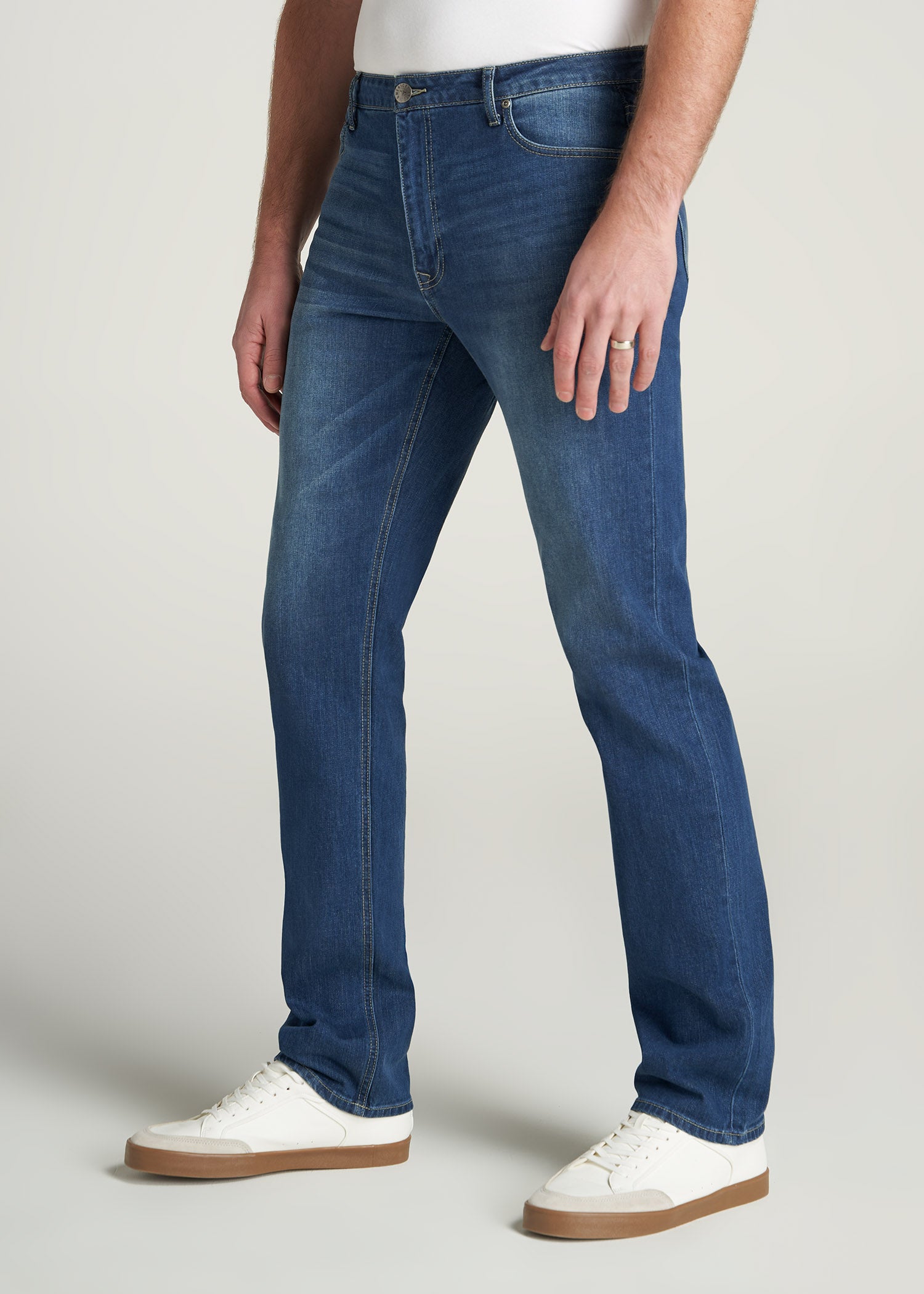 LJ&S STRAIGHT LEG Jeans for Tall Men in Charger Blue