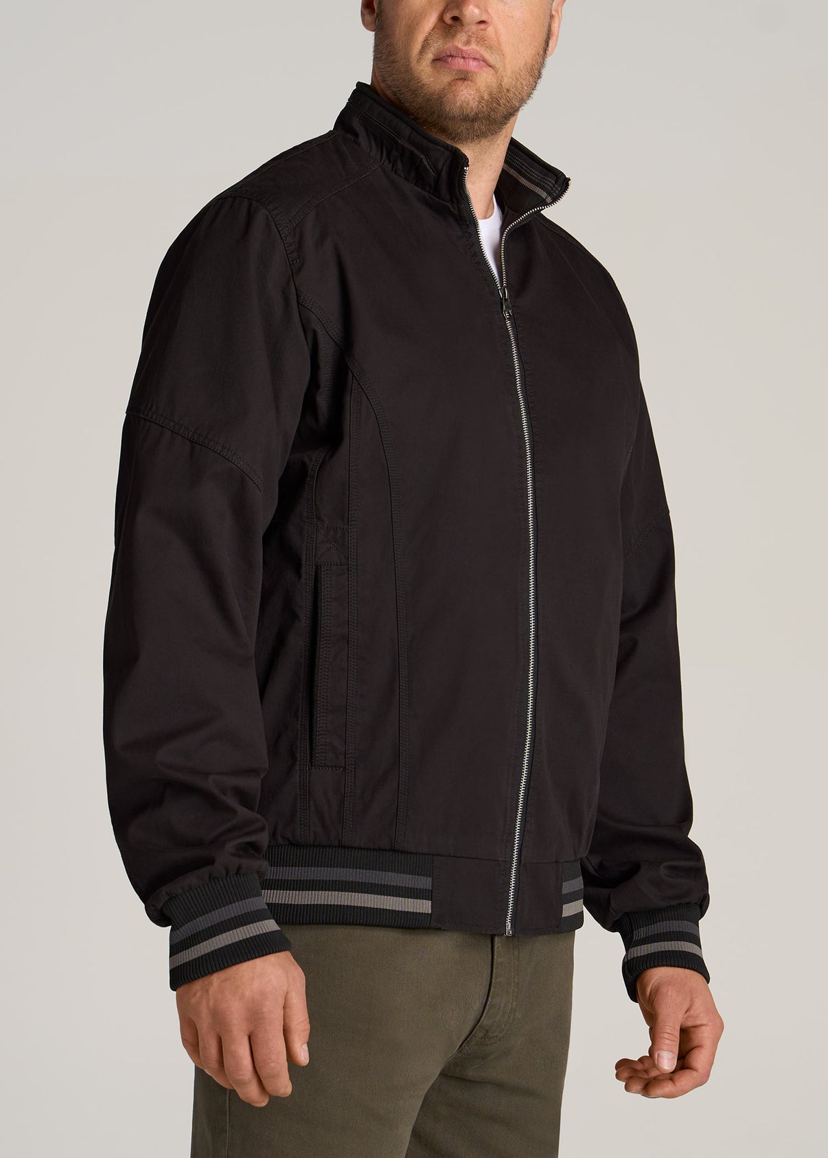 LJ&S Cotton Men's Tall Bomber Jacket American Tall