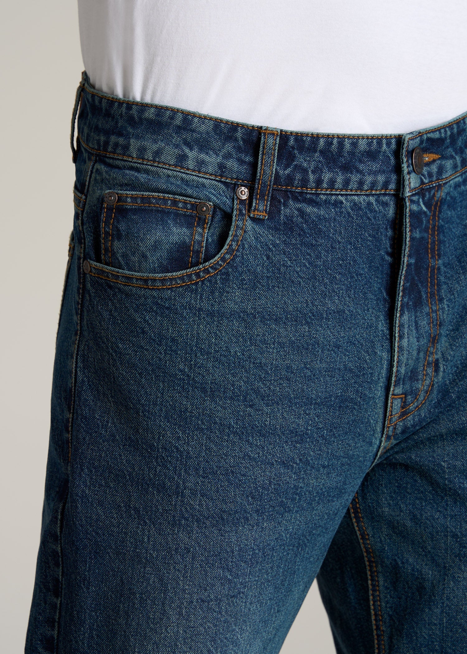 LJ&S STRAIGHT LEG Jeans for Tall Men in Charger Blue