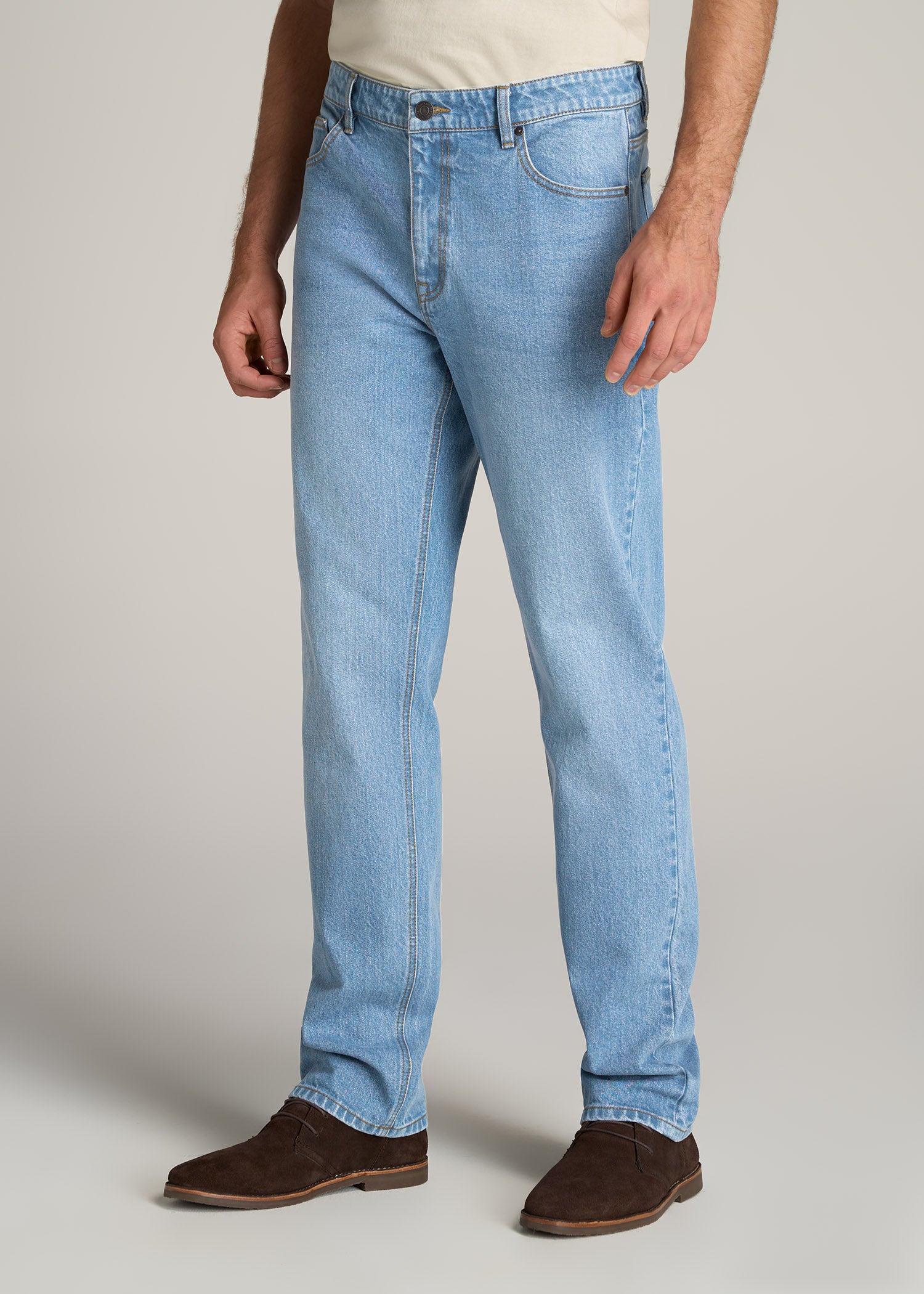 naaien Taalkunde Verwoesten LJ&S Men's Tall Jeans Straight Leg Stone Wash Light Blue – American Tall