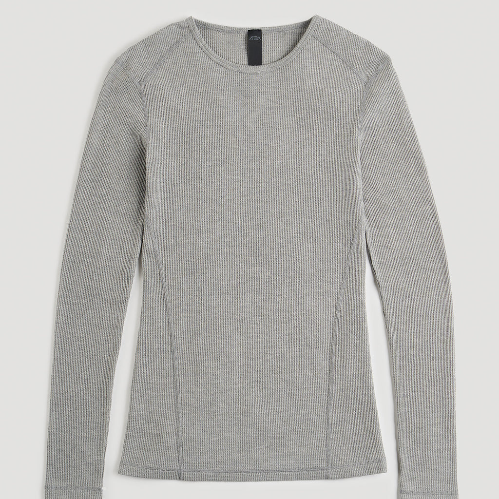 LJ&S Mens Tall Long Underwear Top Grey Mix American Tall