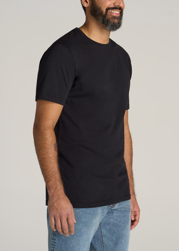 Regular Fit Crew-Neck T-shirt: LJ Crew Neck Short Sleeve Black Tee ...