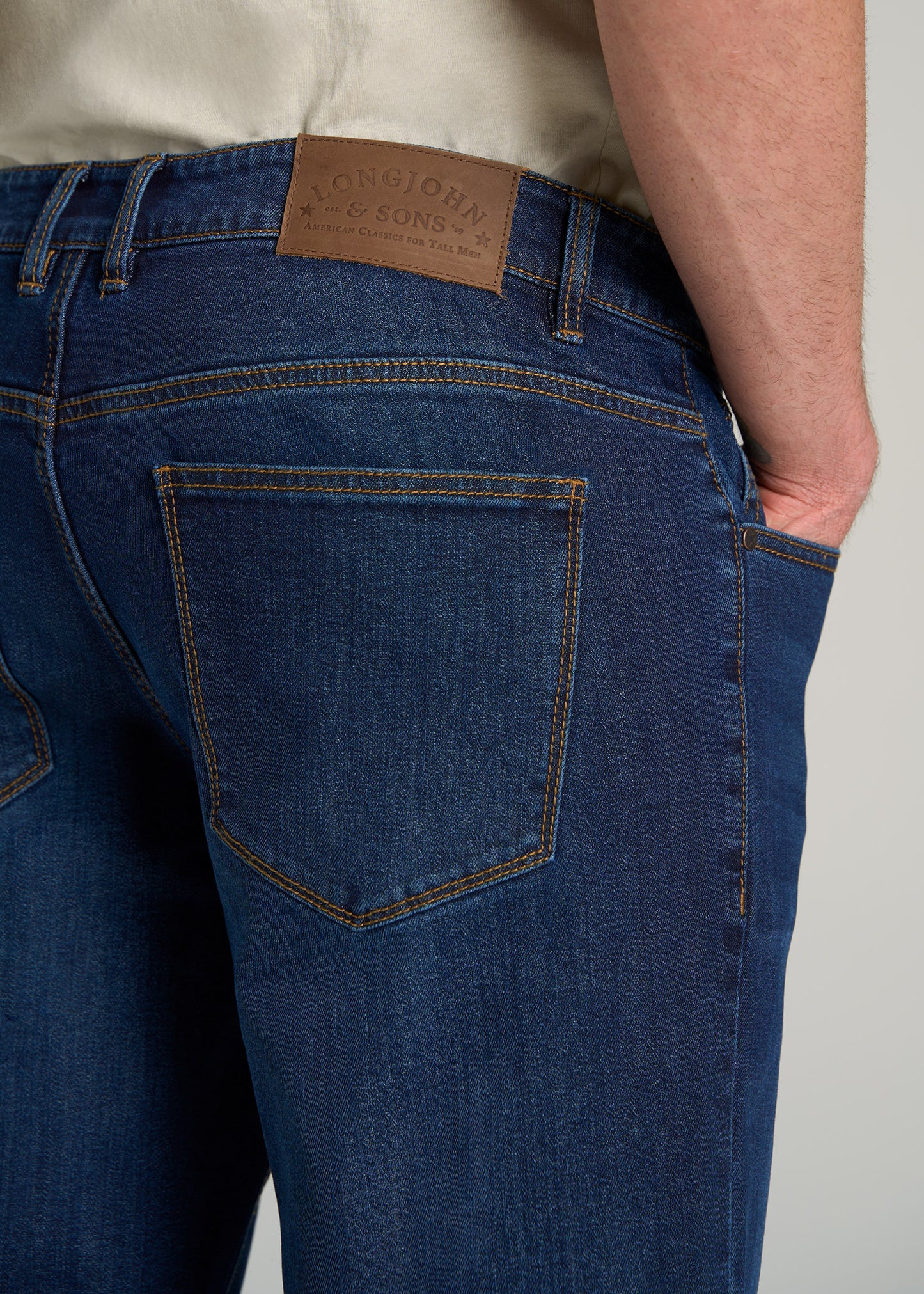 Men's Slim Taper Jeans: Slim Taper Fit Carman Charger Blue Jeans – American  Tall