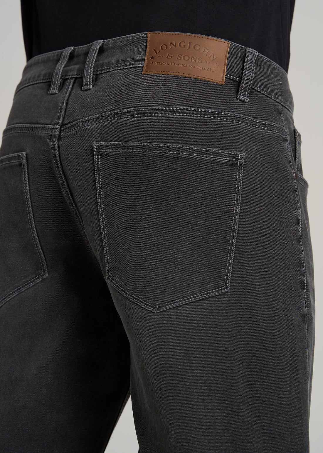 Men's Tall Slim Taper Fit Carman Jeans Industrial Grey | American Tall