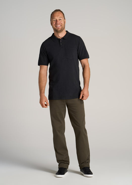       American-Tall-Men-LJ-Slub-Pocket-Polo-Shirt-Vintage-Black-full