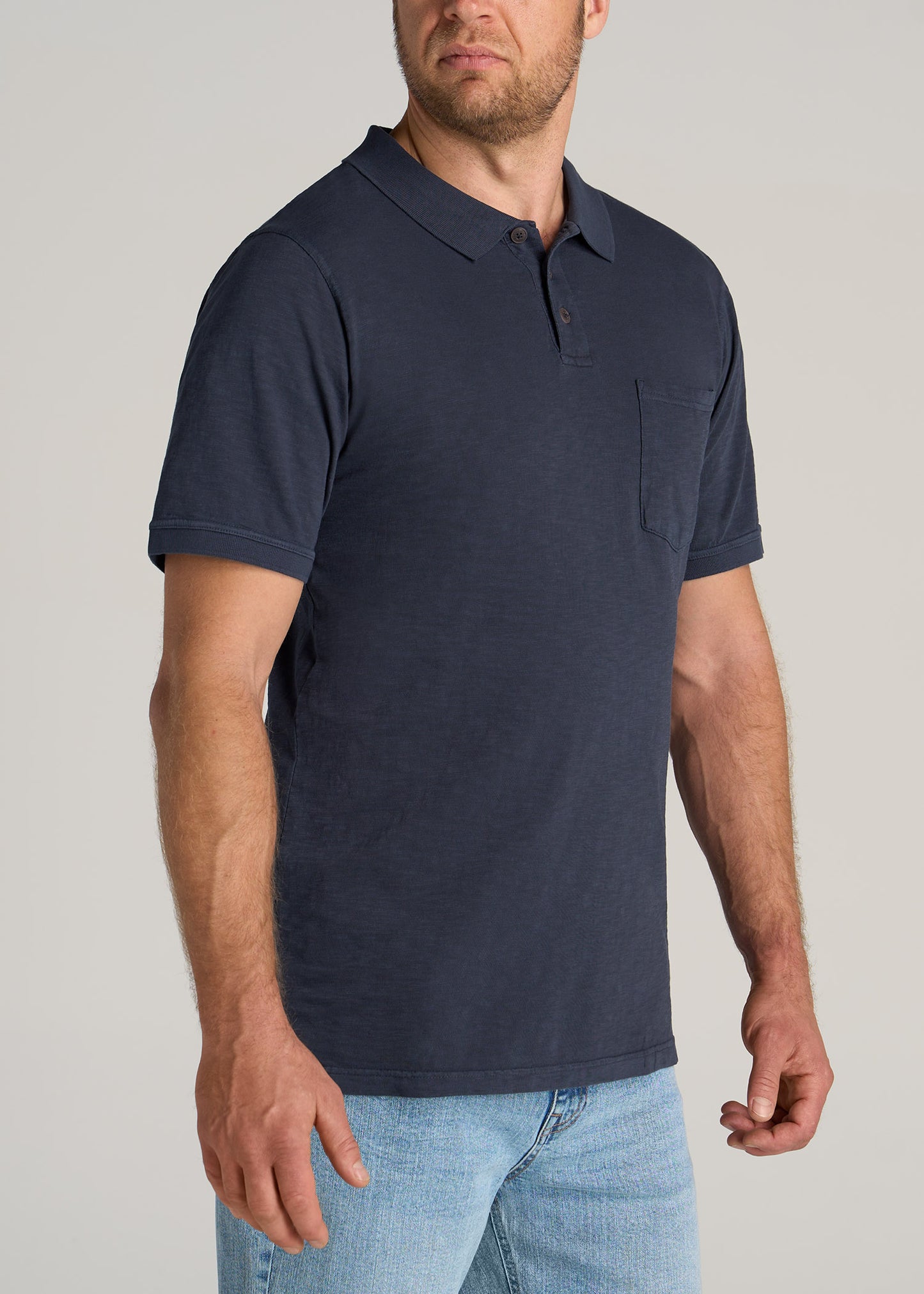     American-Tall-Men-LJ-Slub-Pocket-Polo-Shirt-Vintage-Midnight-Navy-side