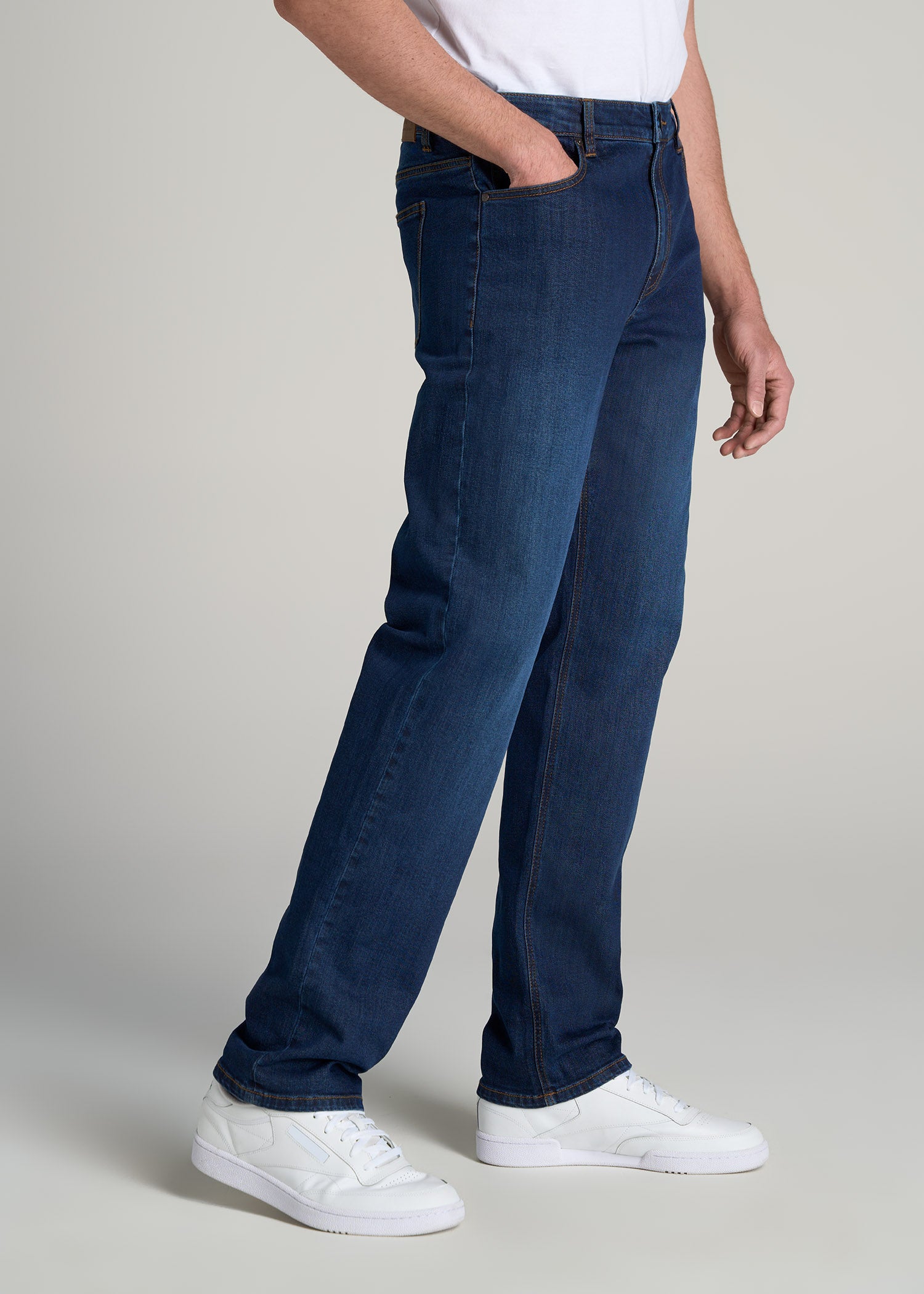 Straight Jeans Mid Blue - Tall - Mid blue