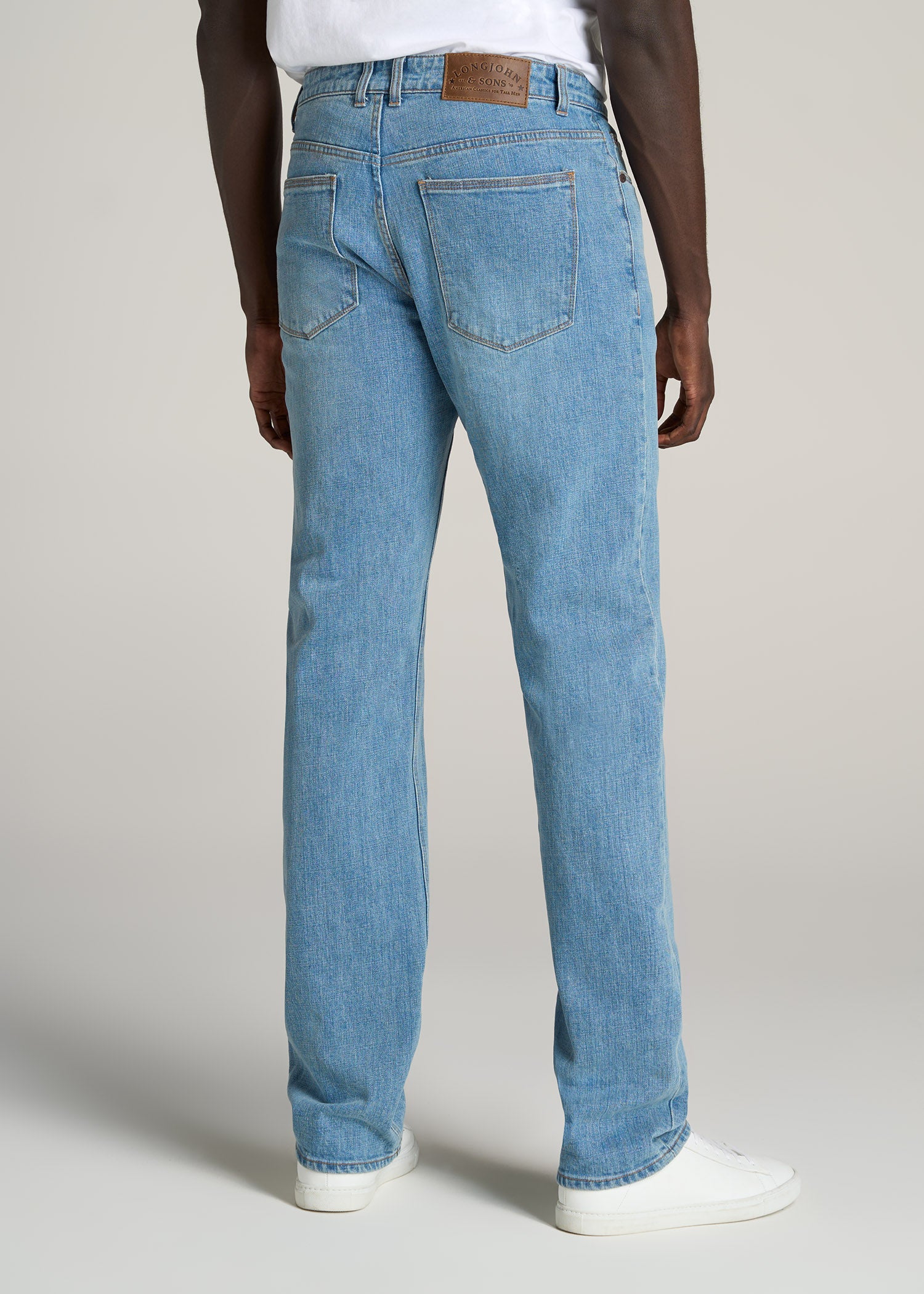 LJ&S STRAIGHT LEG Jeans for Tall Men in Heritage Faded