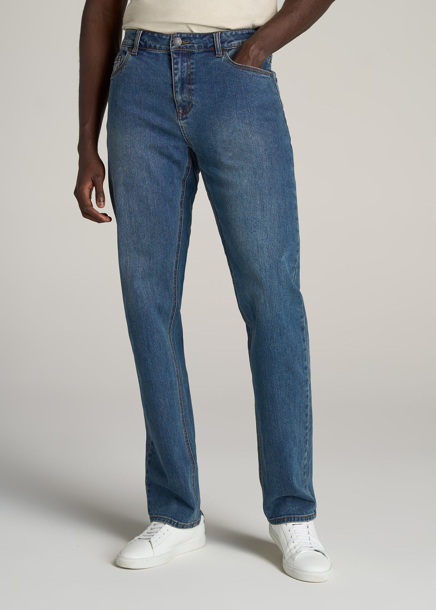       American-Tall-Men-LJS-Rugged-J1-STRAIGHT-LEG-Jeans-Worker-Blue-front