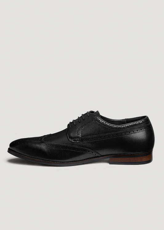    American-Tall-Men-Leather-Brogue-Oxford-Black-Side