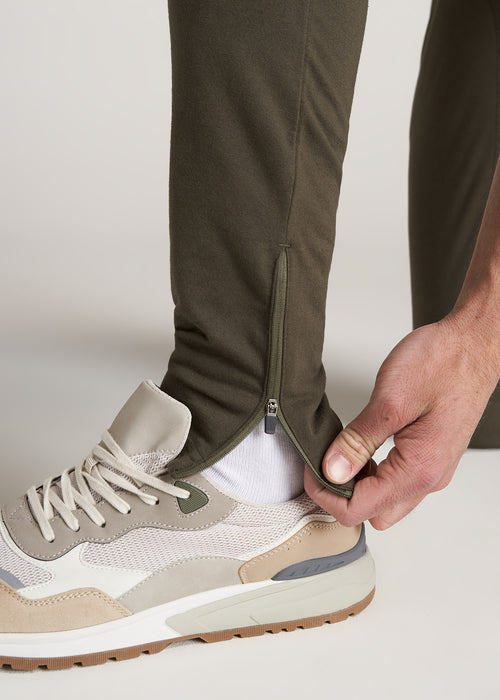       American-Tall-Men-Light-Weight-Tapered-French-Terry-Jogger-Camo-Green-detail