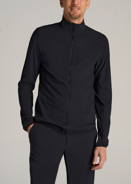     American-Tall-Men-Light-Weight-Track-Jacket-Black-front