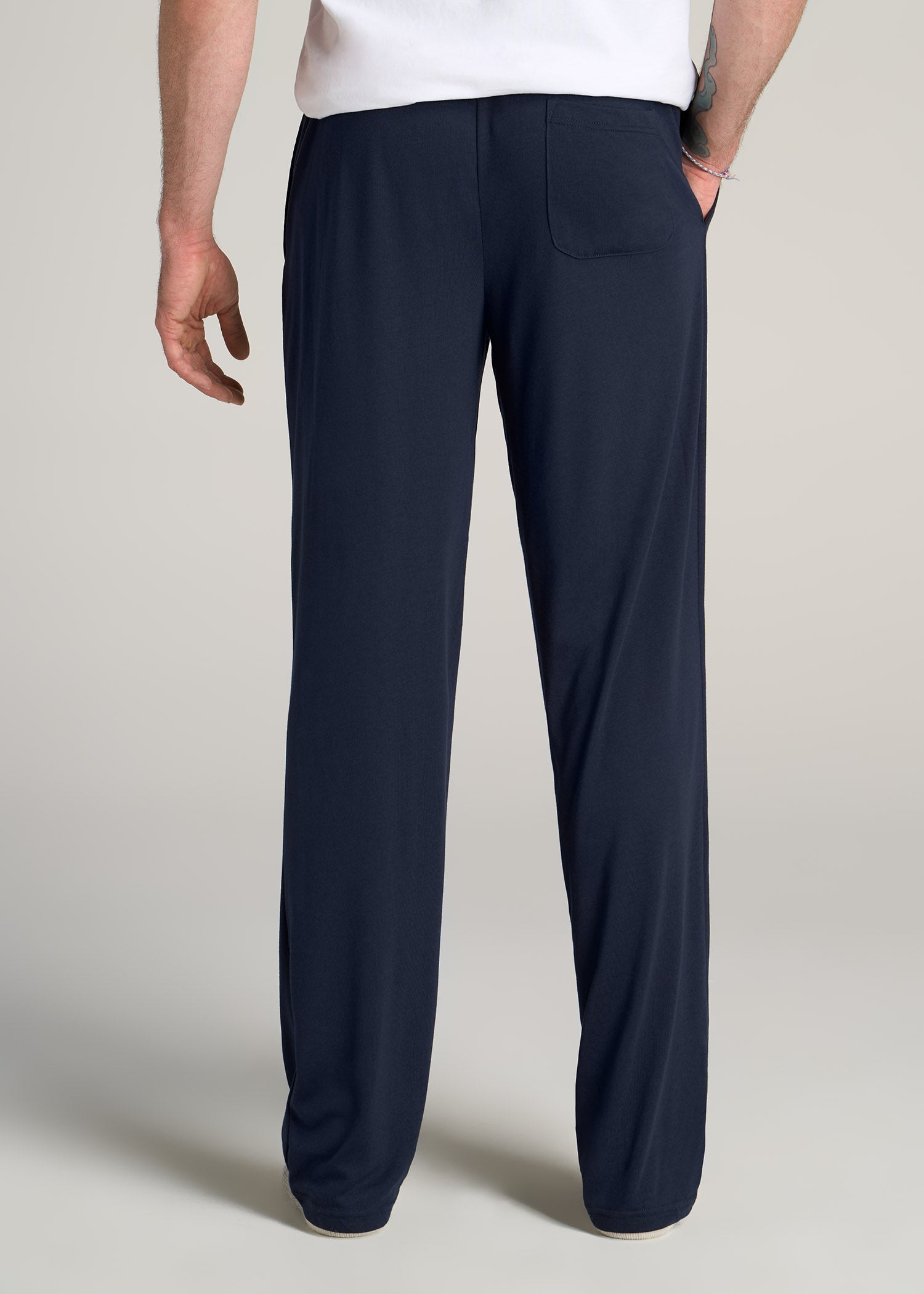 Haband Men's Jersey Comfort Pants, Elastic Cuff