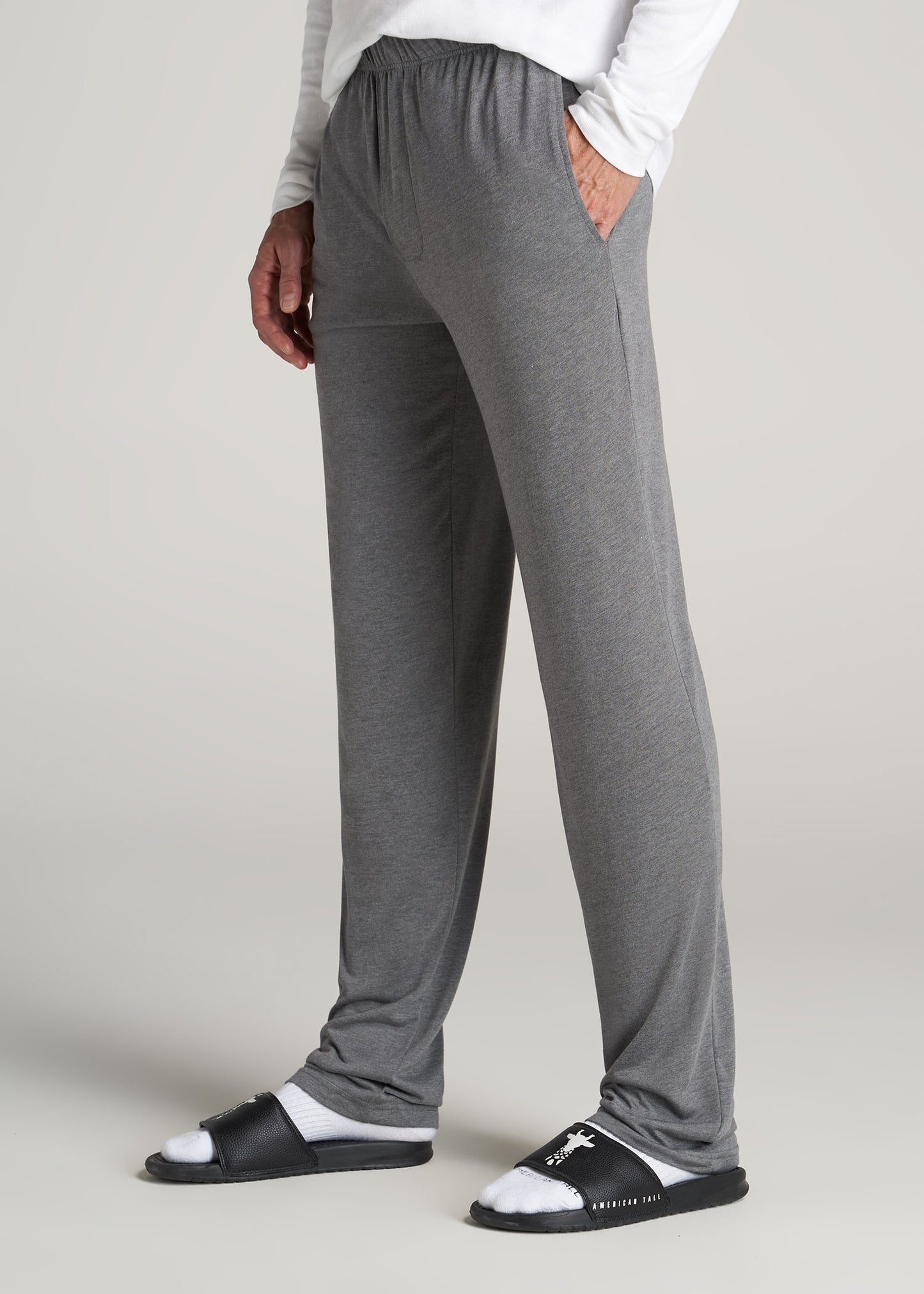 Lounge Pajama Pants for Tall Men in Black