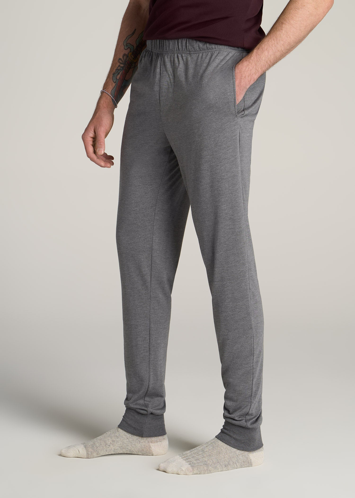 Charcoal Mix Tall Lounge Pant For Men