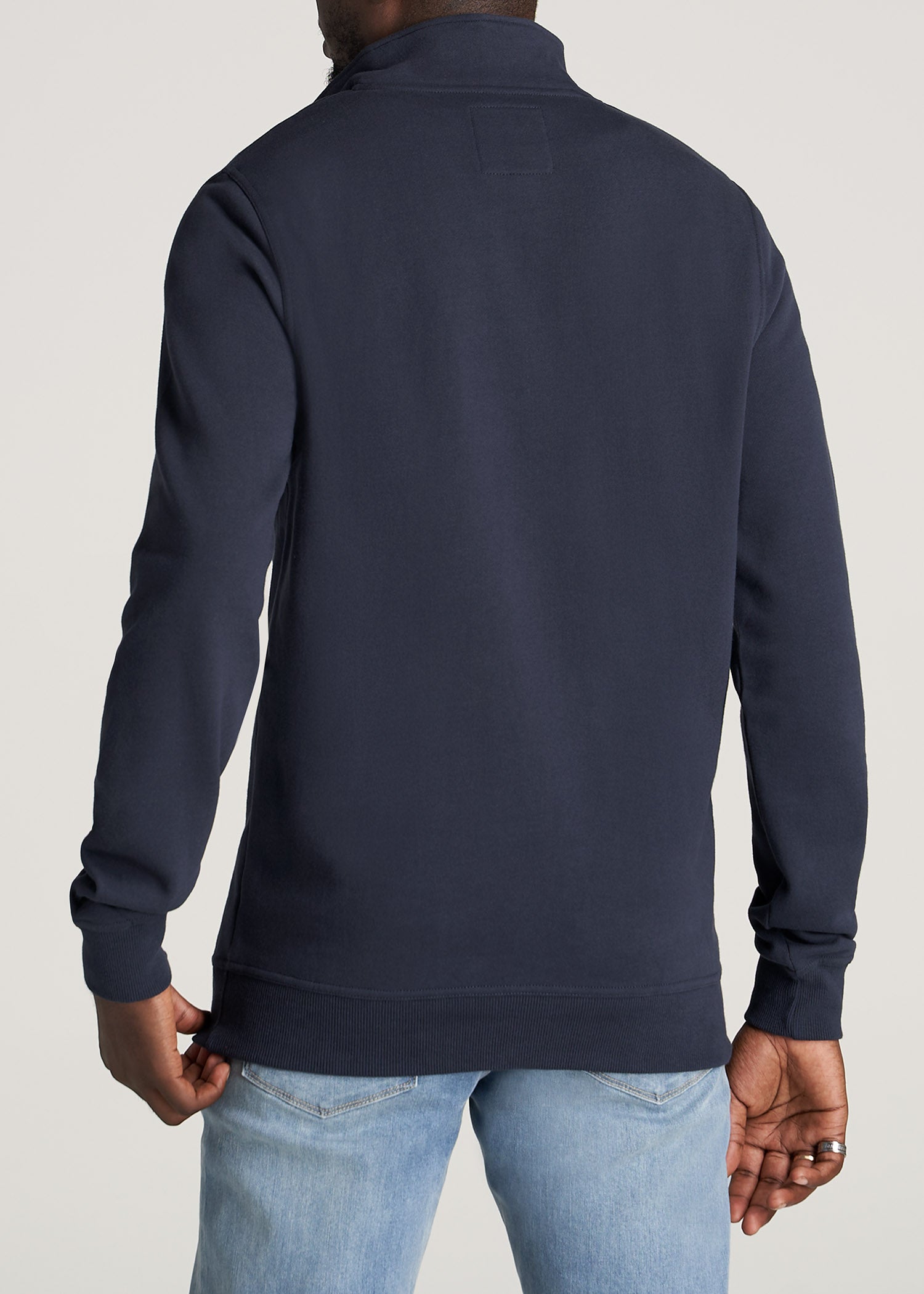 Half Zip Fleece Sweatshirt Navy - Unisex