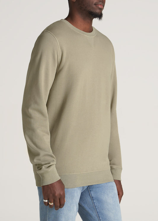     American-Tall-Men-Mens-8020-Fleece-CrewNeck-Sweatshirt-Khaki-side