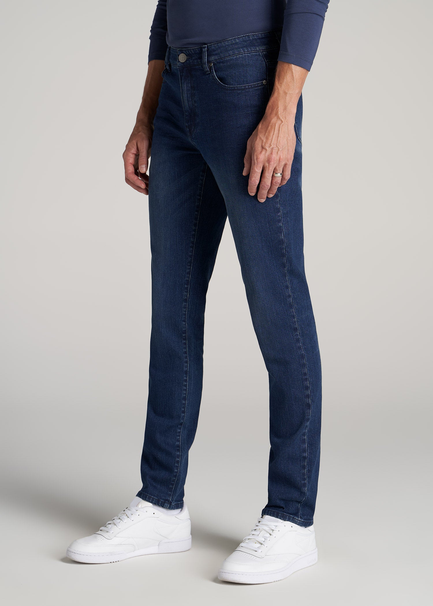 Dylan Slim Fit Jeans Atlantic Blue For Tall Men | American Tall