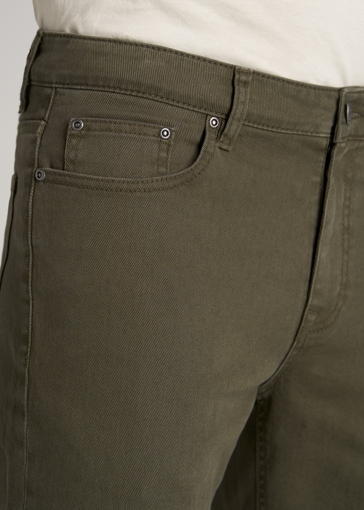 Dylan Slim Fit Jeans Olive Green Wash For Tall Men | American Tall