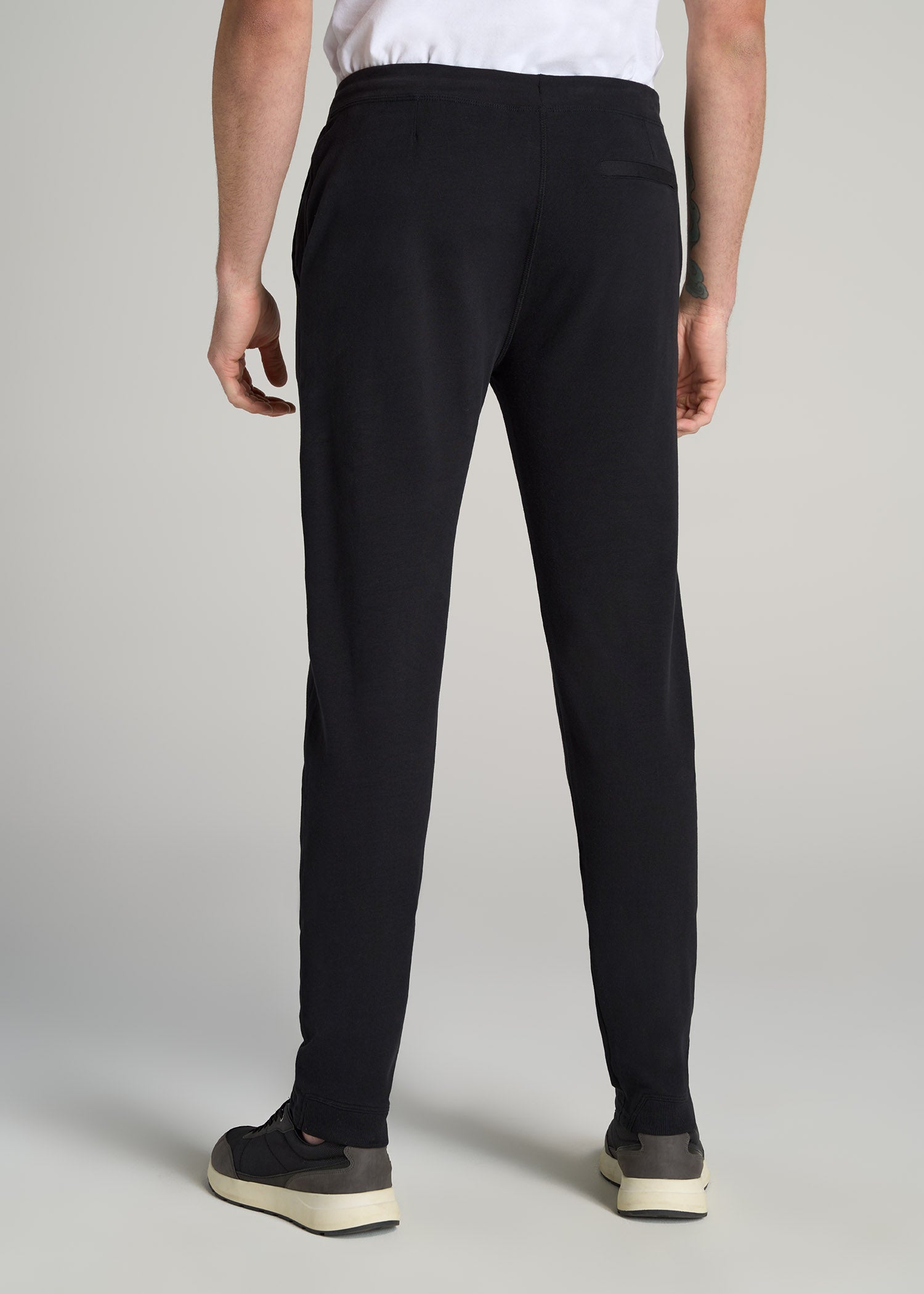 Mens Tall Microsanded French Terry Sweatpant Black | American Tall