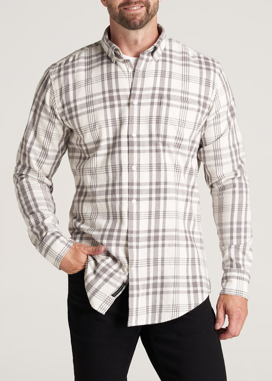     American-Tall-Men-Nelson-ButtonDown-Shirt-GreyPlaid-front