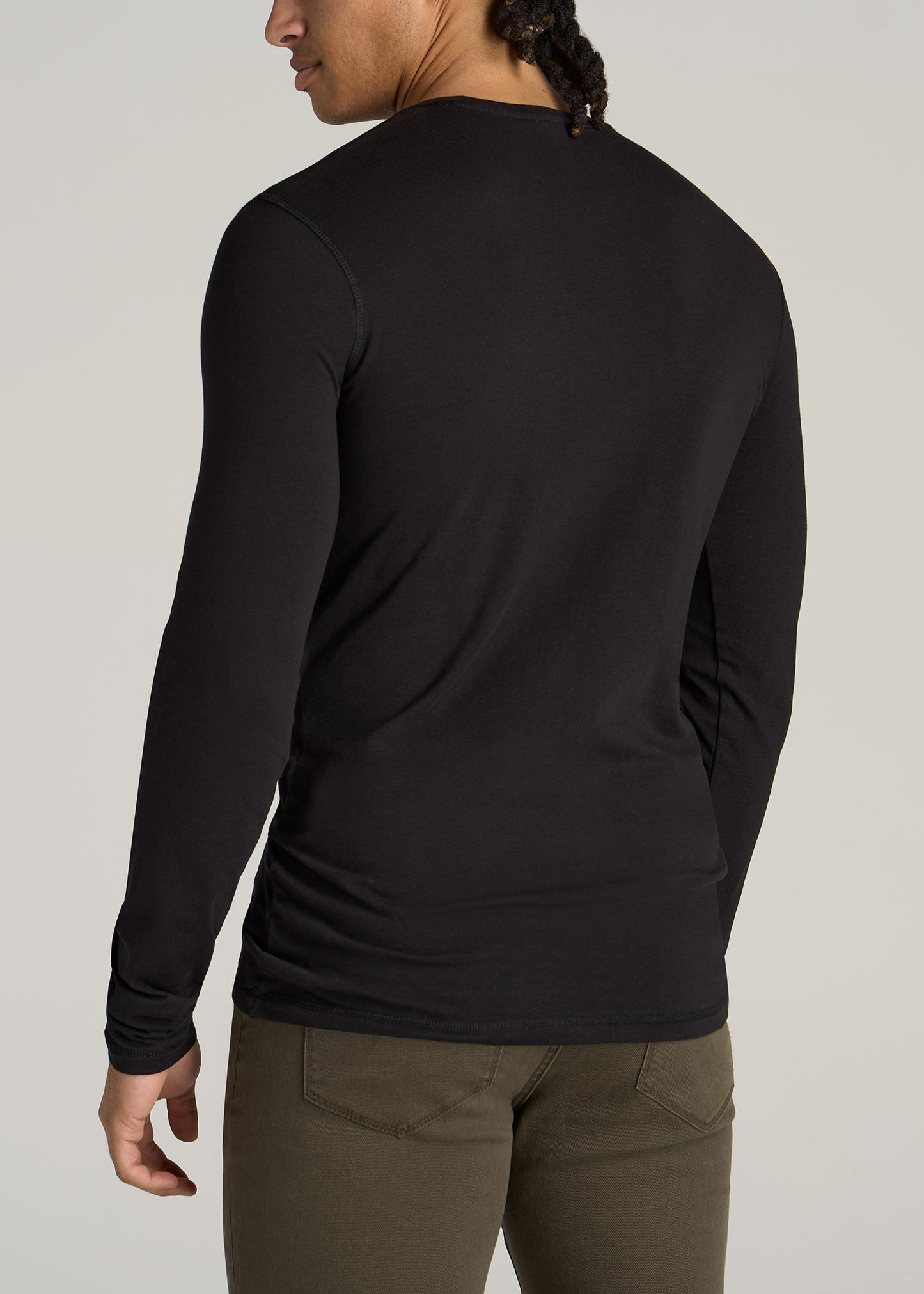 The Essential Slim-Fit Crewneck Men's Tall Tees in Black S / Tall / Black