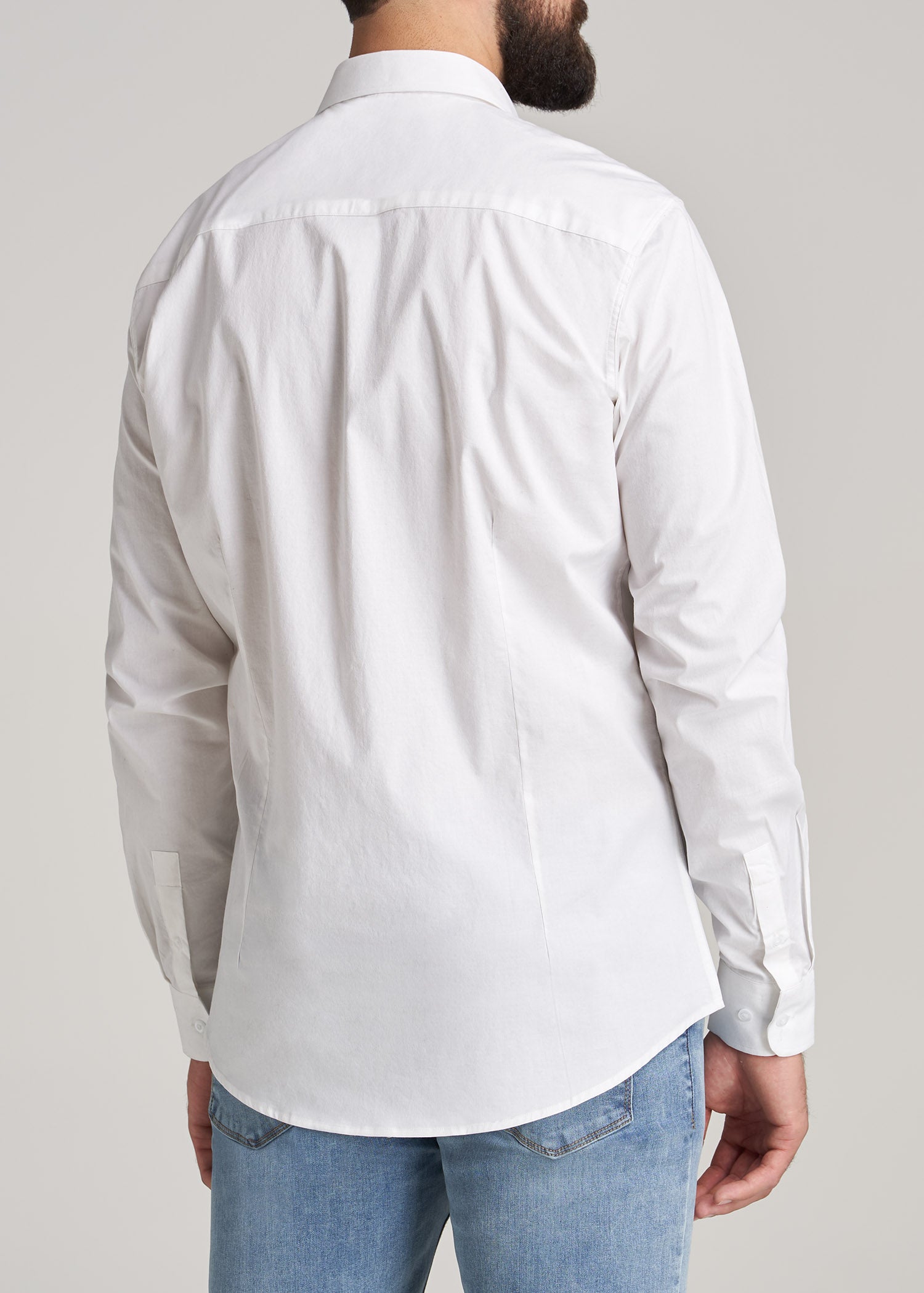 Oskar Button-Up Dress Shirt for Tall Men in Bright White XL / Semi Tall / Bright White