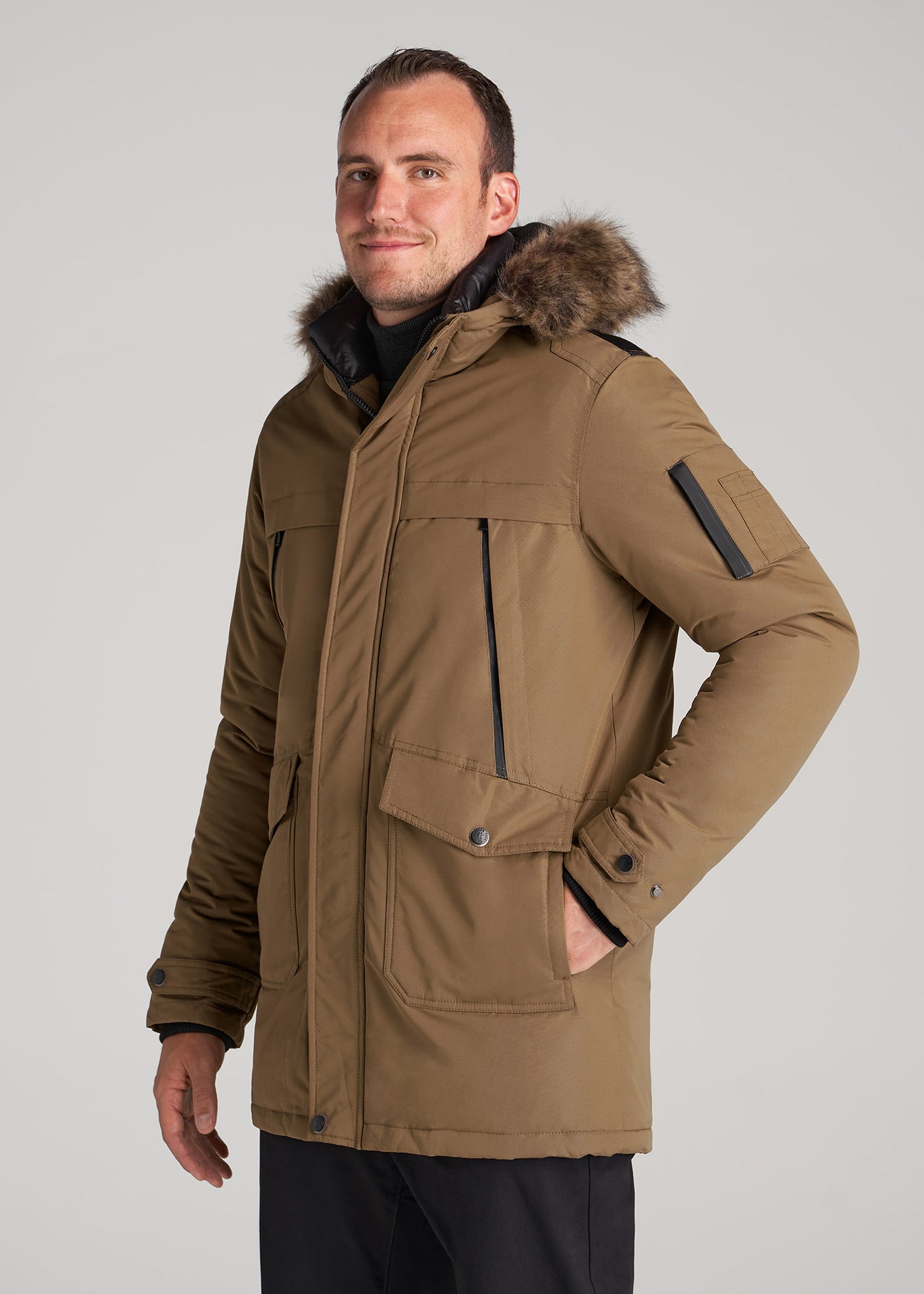 American Tall X Point Zero Tall Men's Parka in Wheat