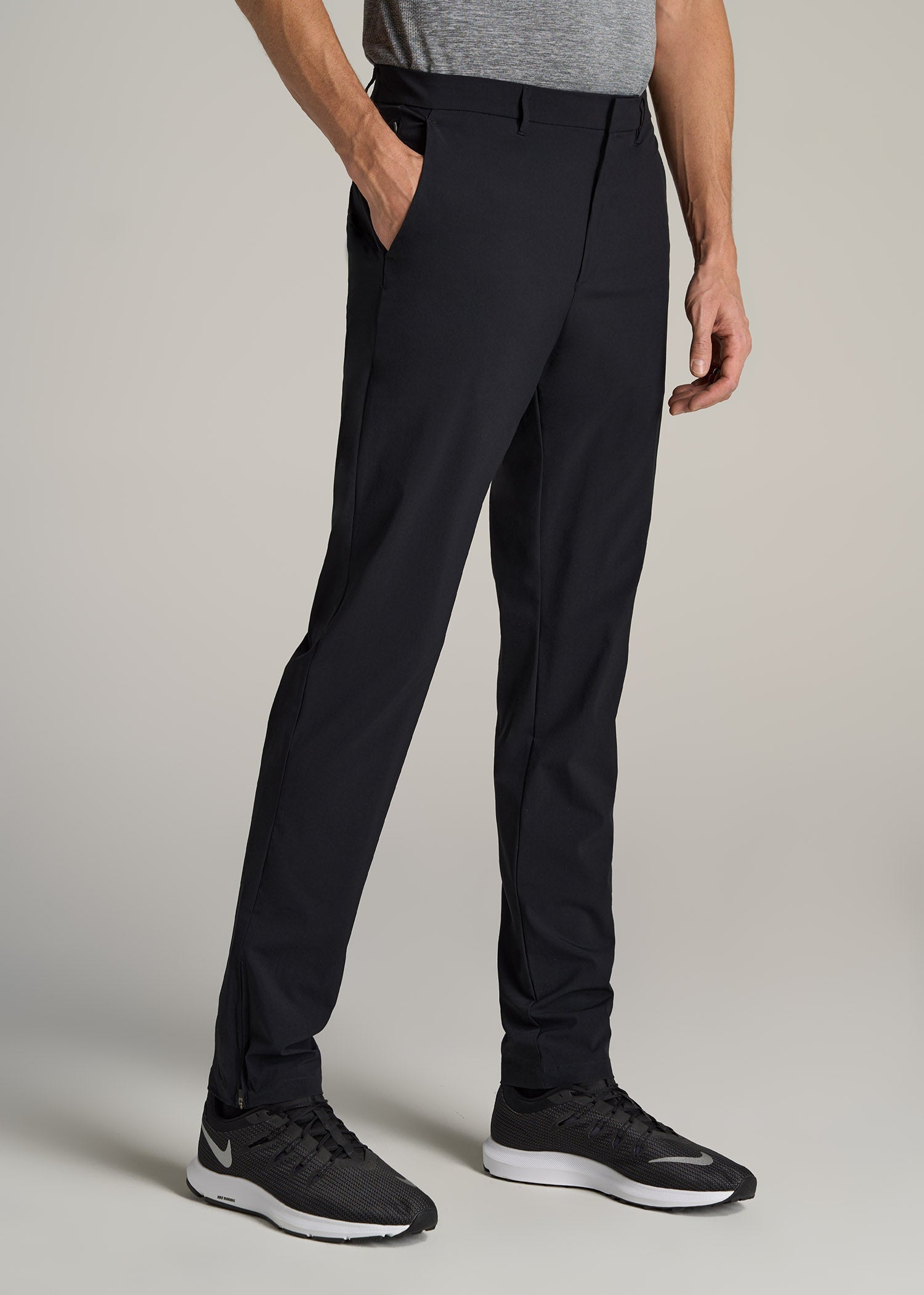 Men's Tall Performance Casual Pants Black | American Tall