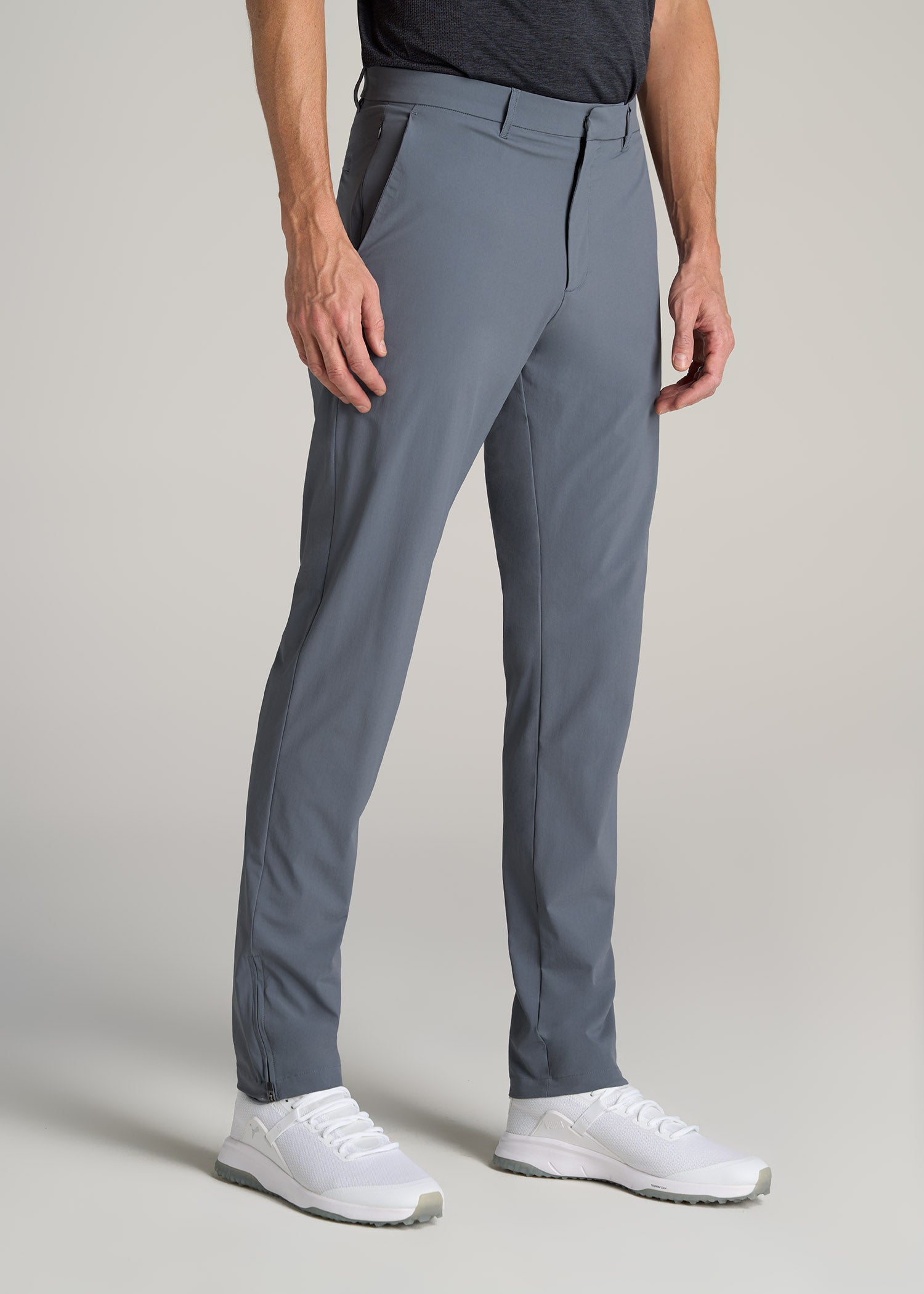 Performance TAPERED-FIT Chino Pants for Tall Men in Smoky Blue