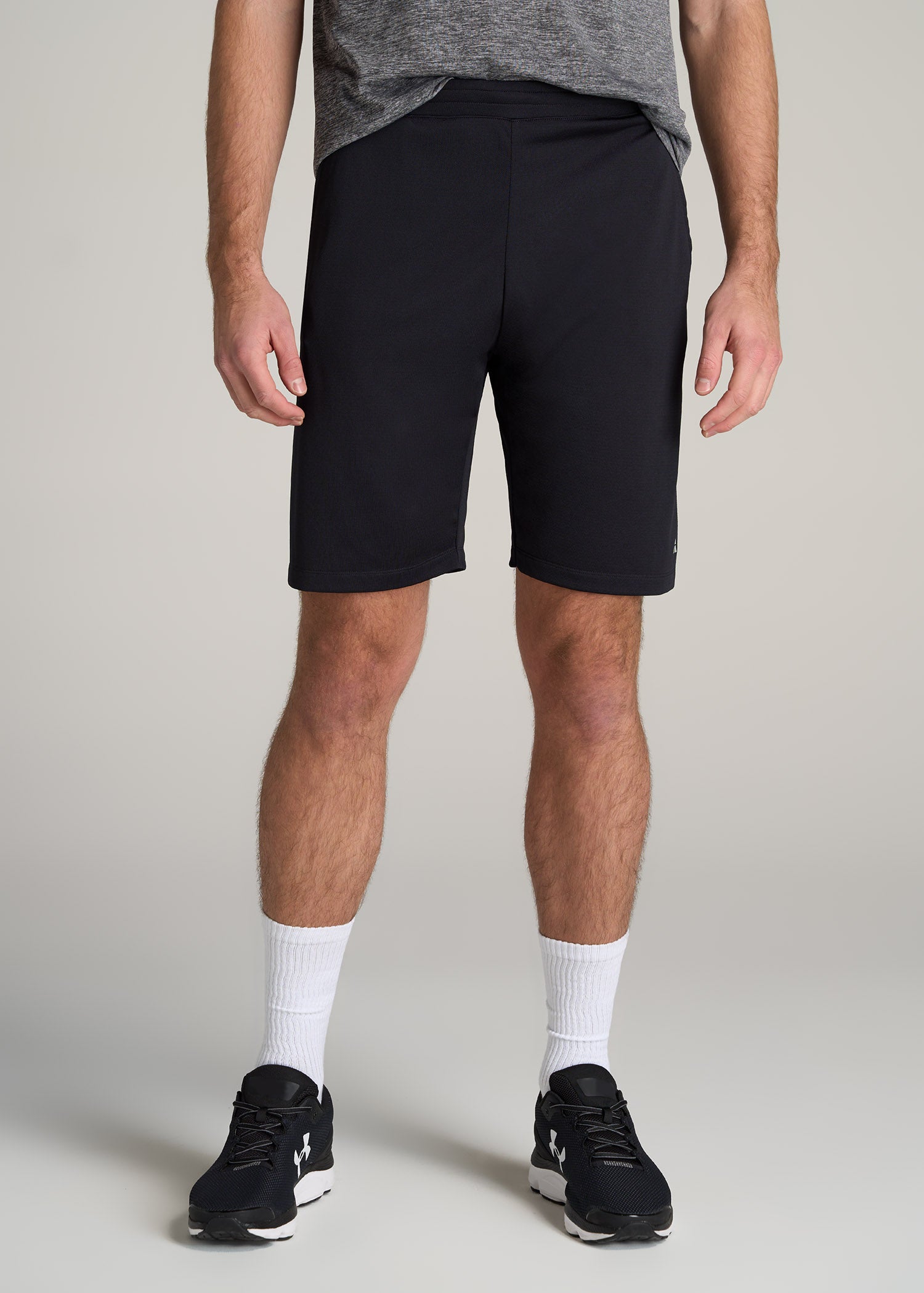     American-Tall-Men-Performance-Engineered-Athletic-Shorts-Black-front