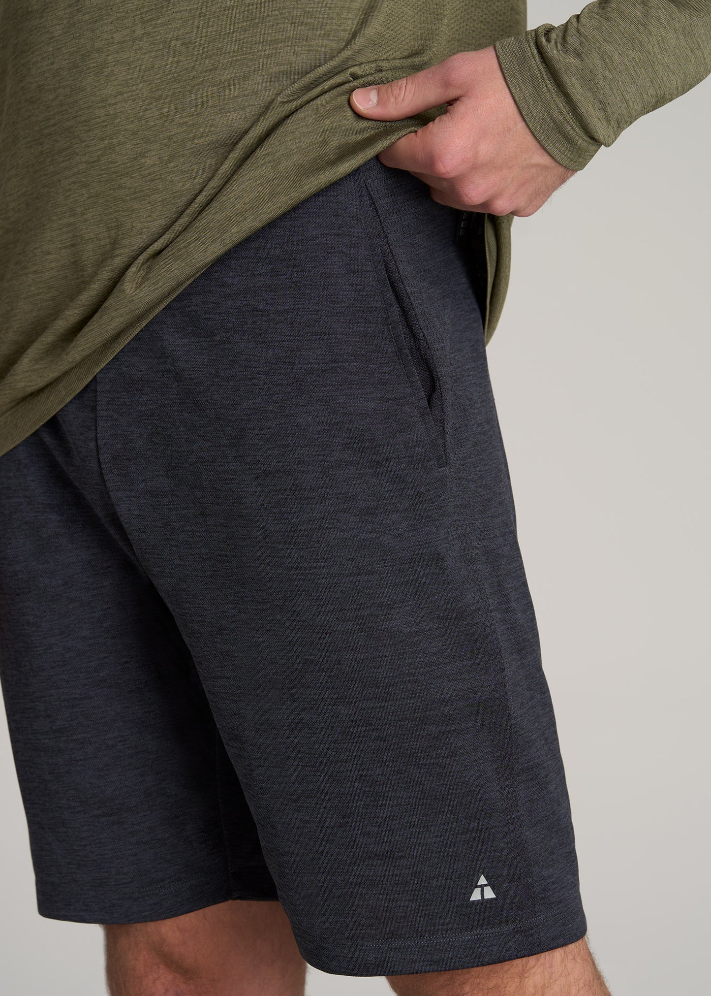     American-Tall-Men-Performance-Engineered-Athletic-Shorts-Charcoal-Mix-detail