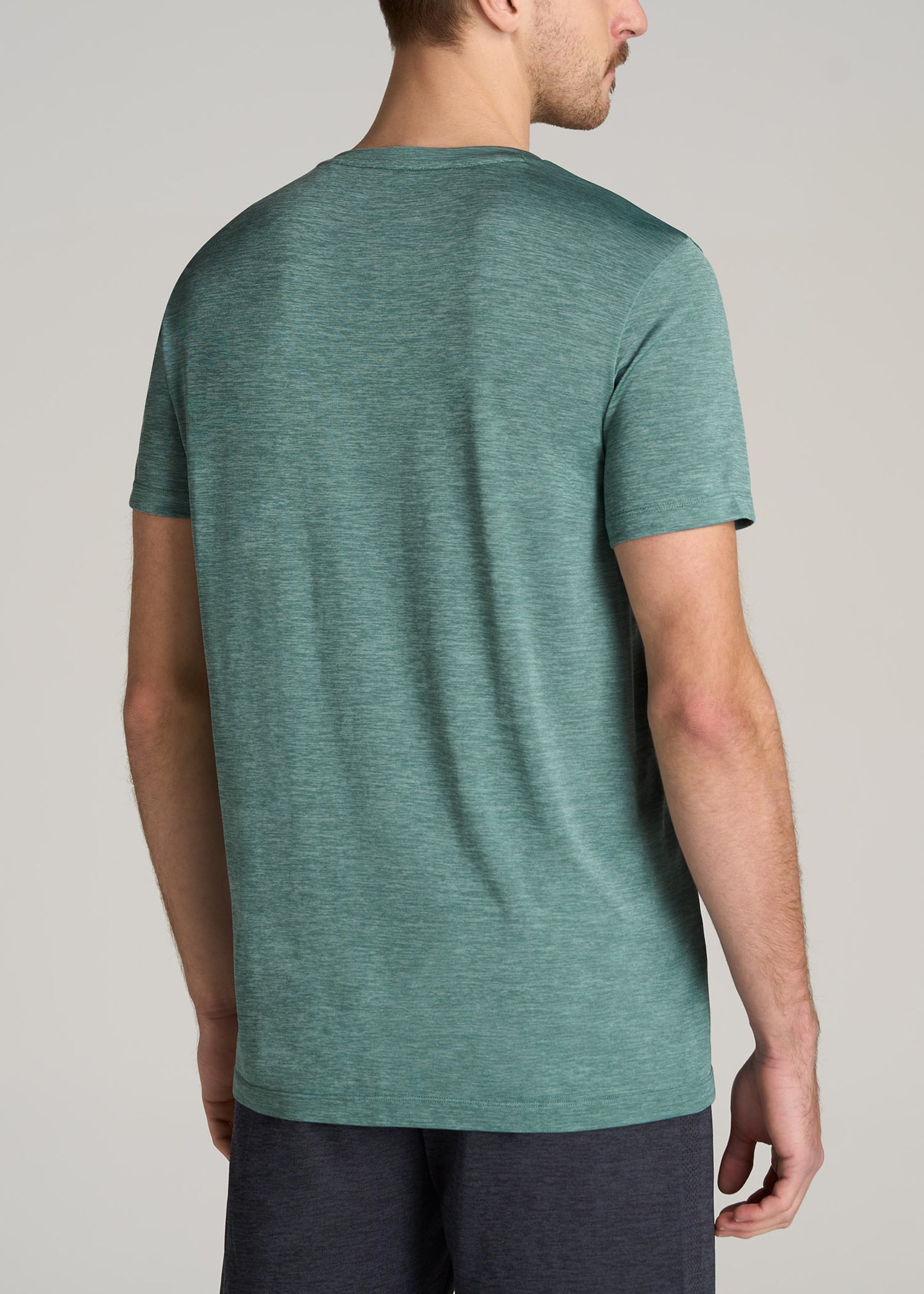 American-Tall-Men-Performance-MODERN-FIT-Athletic-Jersey-Tee-Green-Mix-back