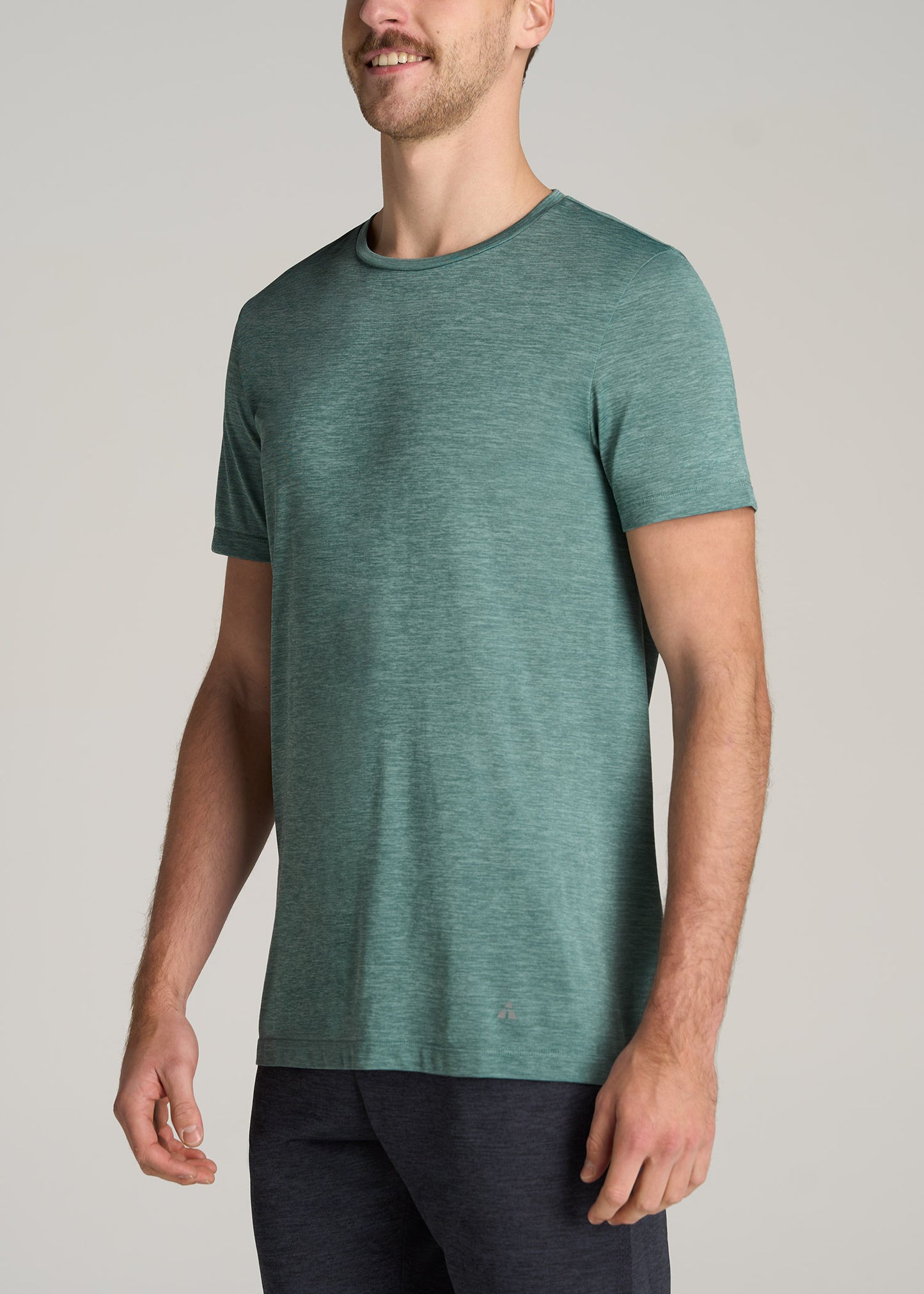     American-Tall-Men-Performance-MODERN-FIT-Athletic-Jersey-Tee-Green-Mix-side