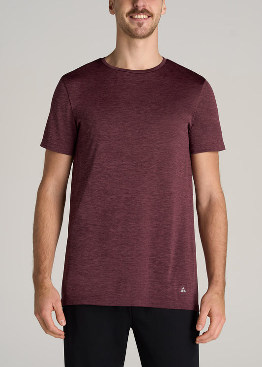 American-Tall-Men-Performance-MODERN-FIT-Athletic-Jersey-Tee-Rust-Red-front