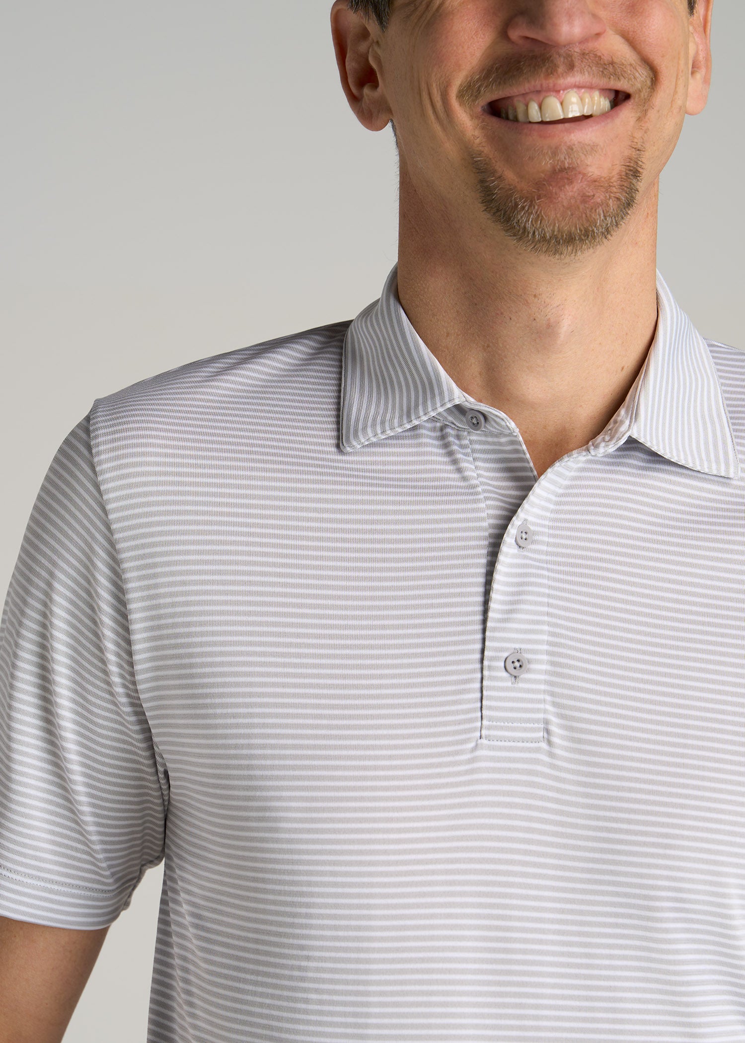 The long sleeve polo shirt ultimate grey - The Nines