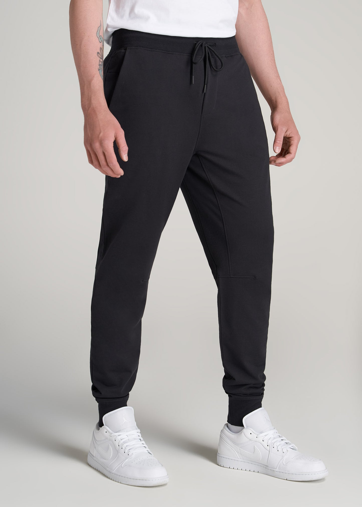       American-Tall-Men-Performance-Tapered-French-Terry-Jogger-Black-side