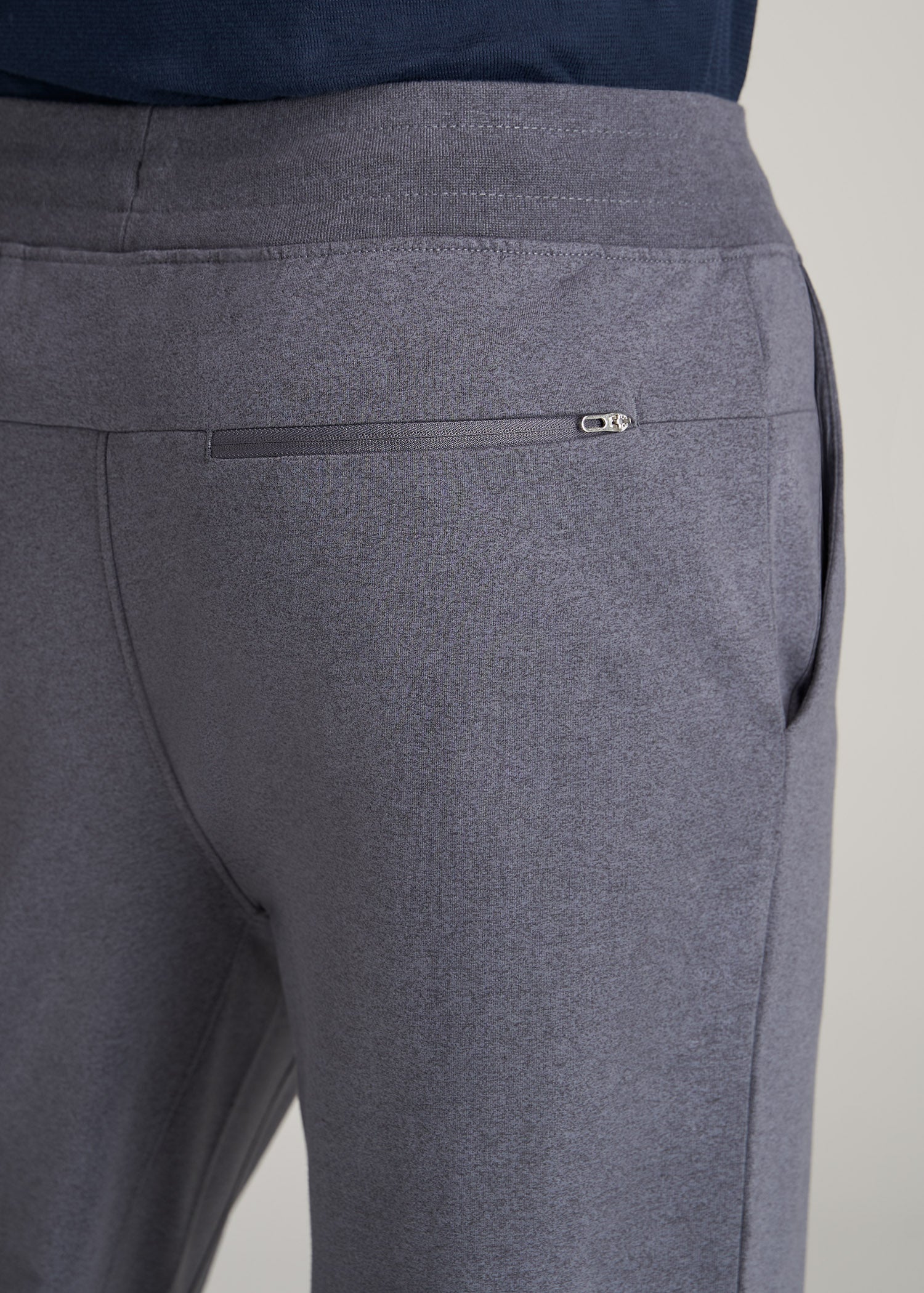       American-Tall-Men-Performance-Tapered-French-Terry-Jogger-Charcoal-Mix-detail