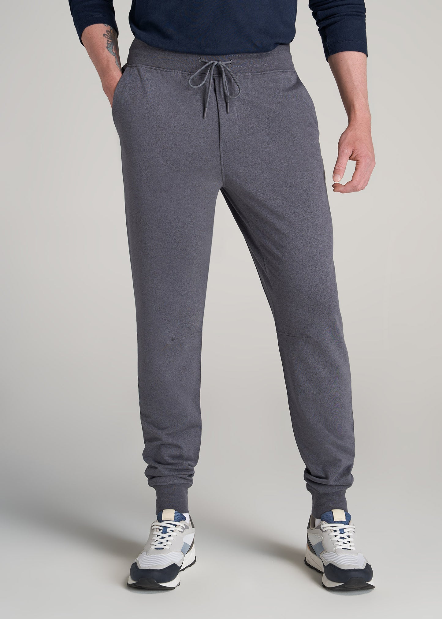 Tech Charcoal Mix Tall A.T. Performance Slim French Terry Joggers ...