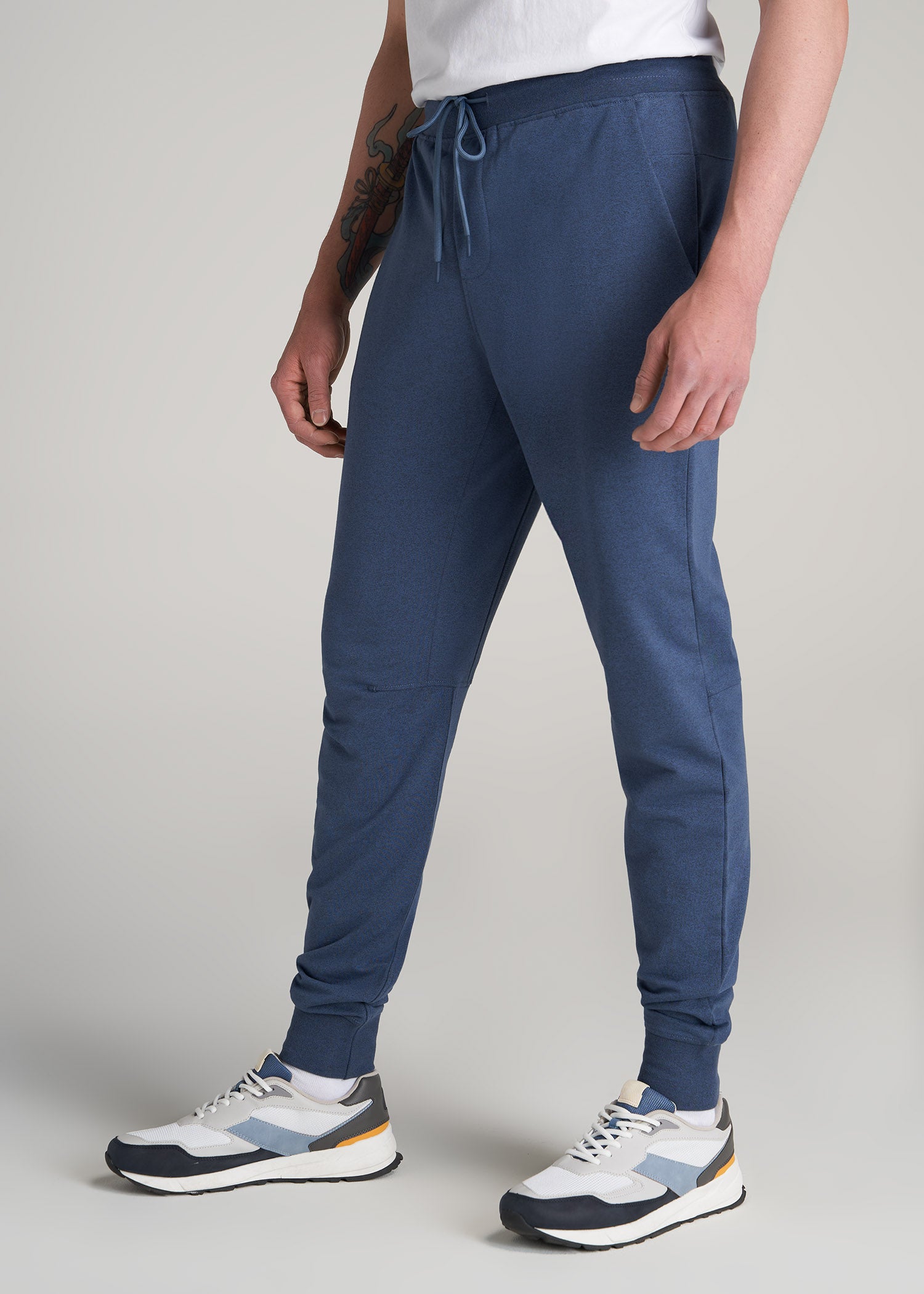       American-Tall-Men-Performance-Tapered-French-Terry-Jogger-Navy-Mix-side