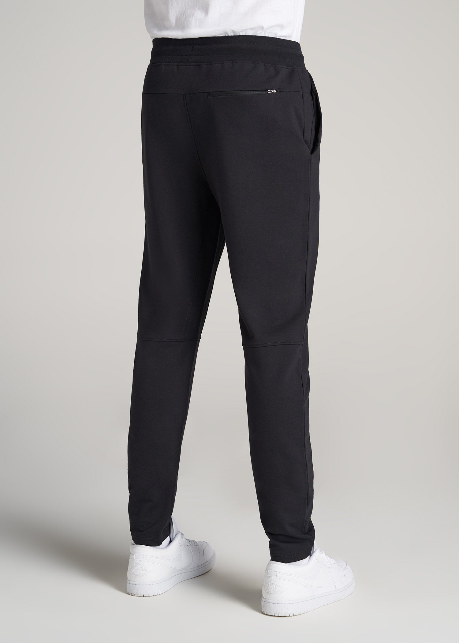 American-Tall-Men-Performance-Tapered-French-Terry-Sweatpants-Black-back