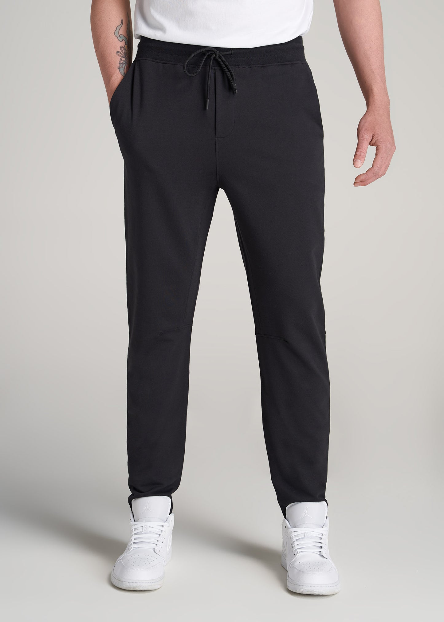 A.T. Performance French Terry Sweatpants for Tall Men in Tech Navy Mix