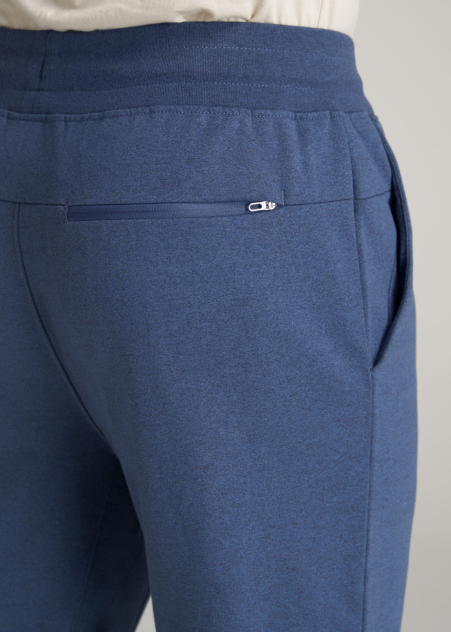 AT Performance French Terry Sweatpants for Tall Men in Tech Navy Mix