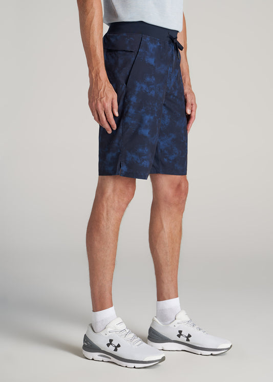     American-Tall-Men-Performance-Woven-Stretched-Shorts-Navy-Burst-side