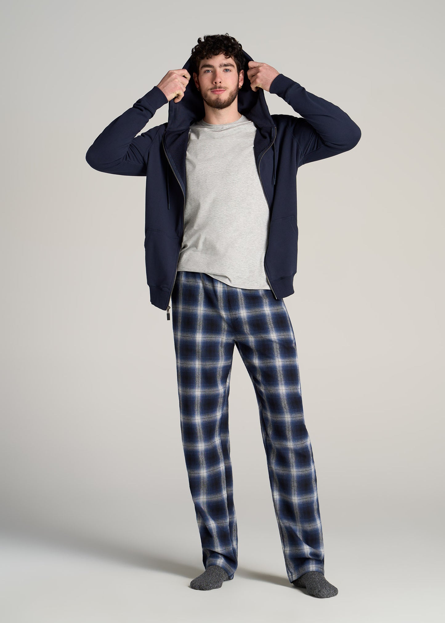 American-Tall-Men-Plaid-Pajama-Pants-Blue-Grey-Plaid-full