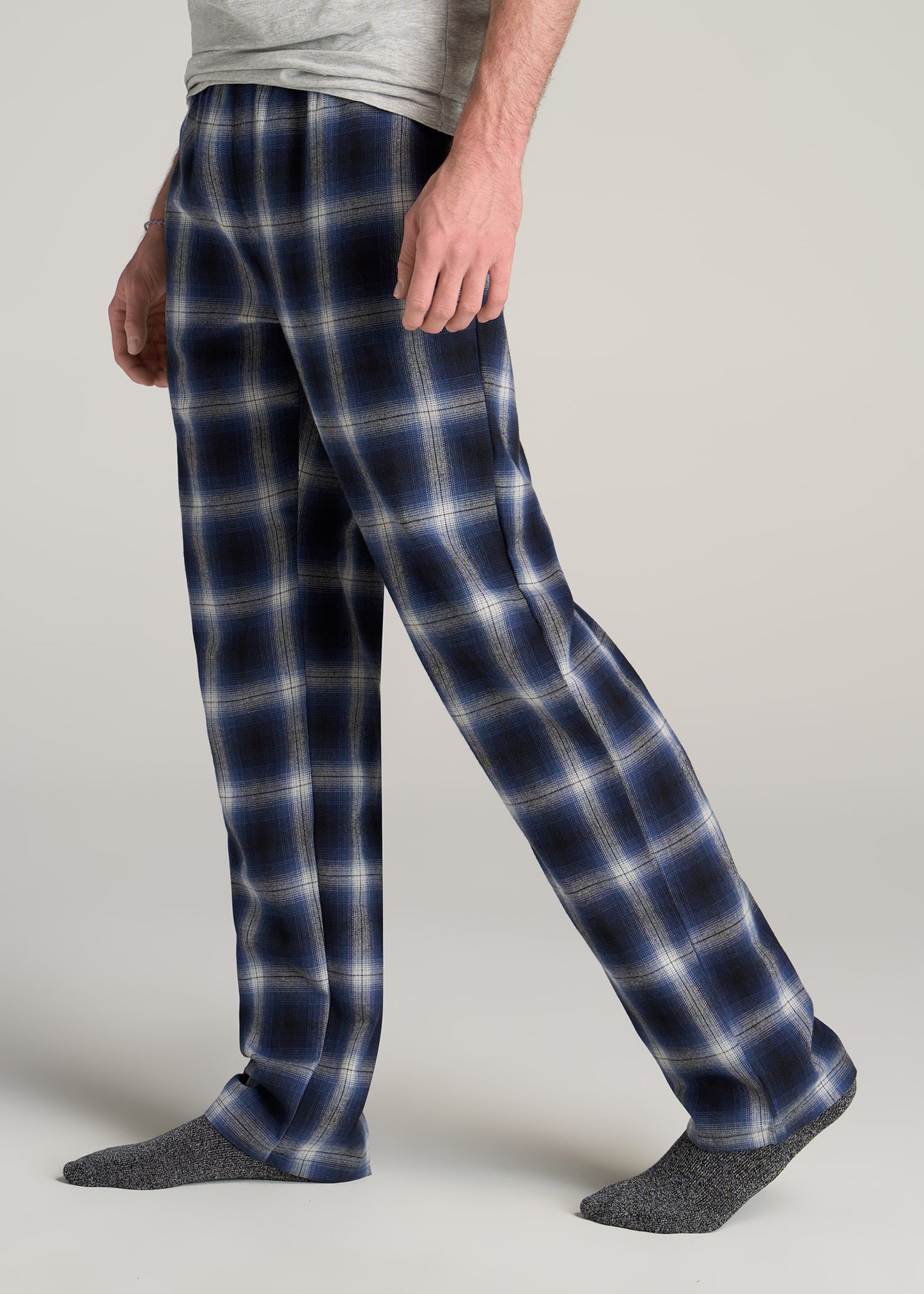 American-Tall-Men-Plaid-Pajama-Pants-Blue-Grey-Plaid-side